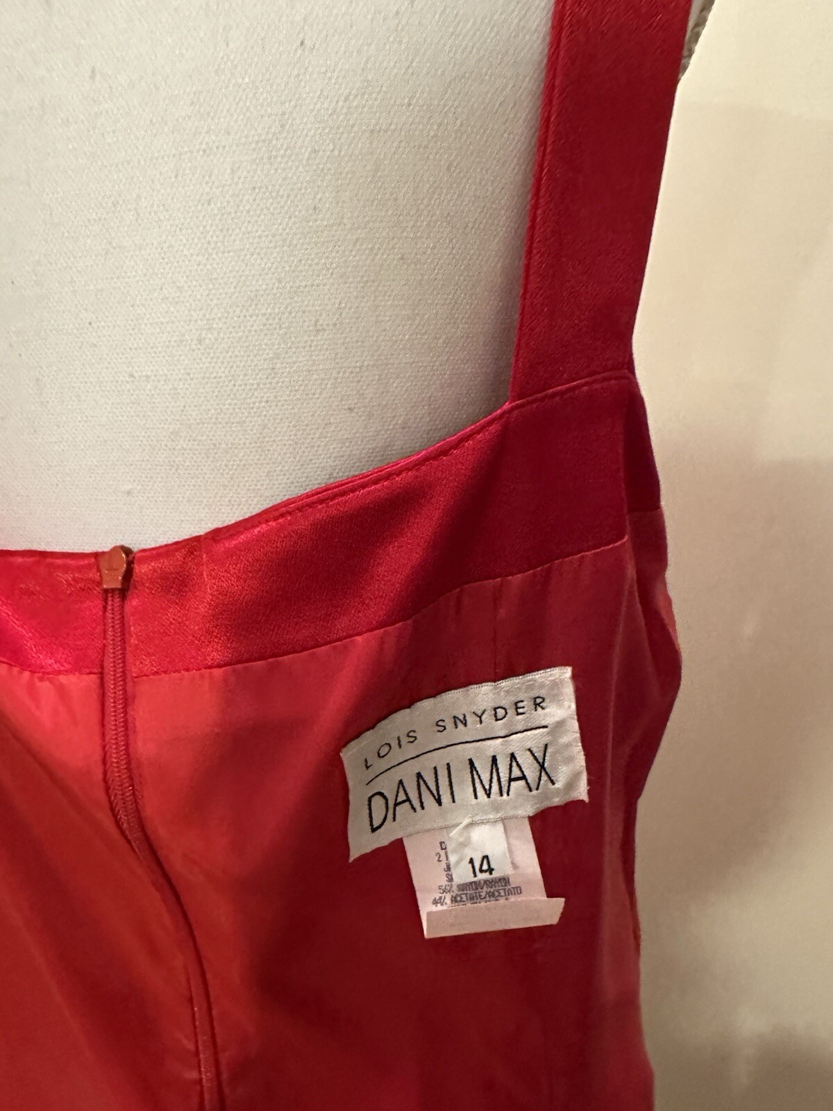 DANI MAX LOIS SNYDER RED 2 PC DRESS SET. SIZE 14. PREOWNED. EXCELLENT CONDITION.