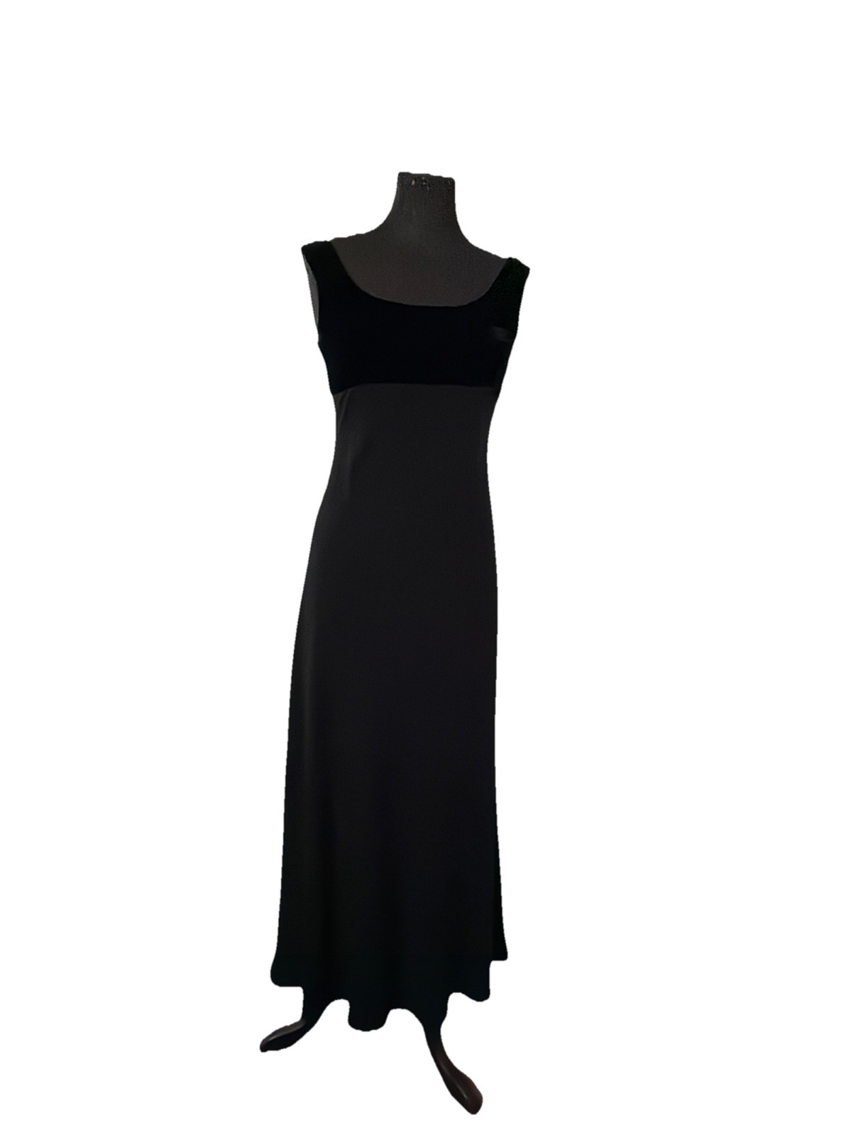 VTG 90’s Lauren Ralph Lauren Silk Velvet Long Maxi Black Gown Women’s 4 Classic