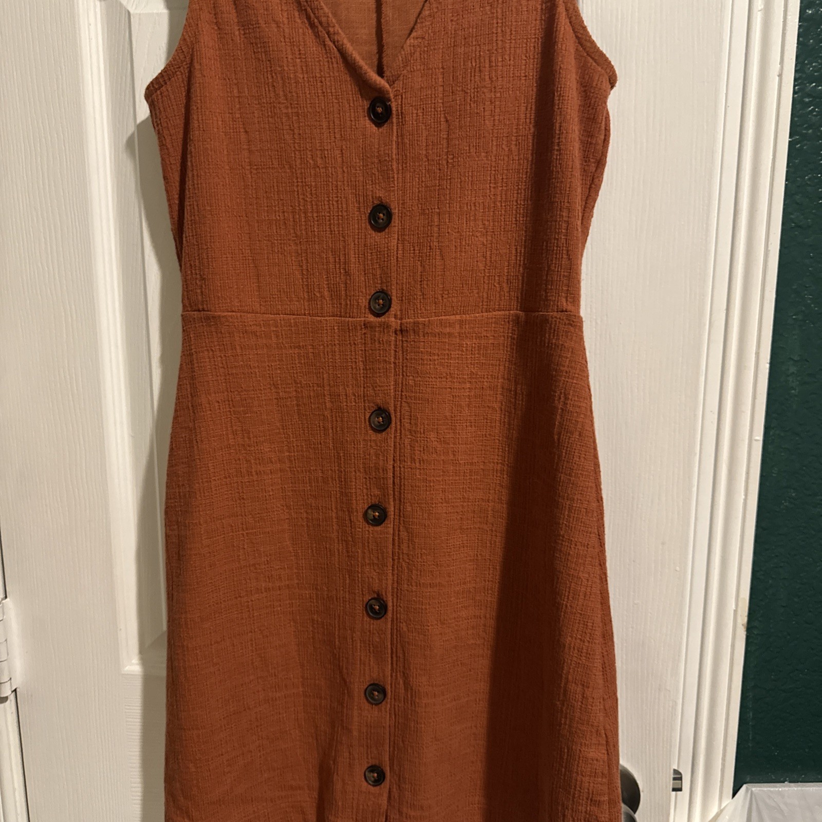 Madewell Rust Bottom- Front Mini Dress