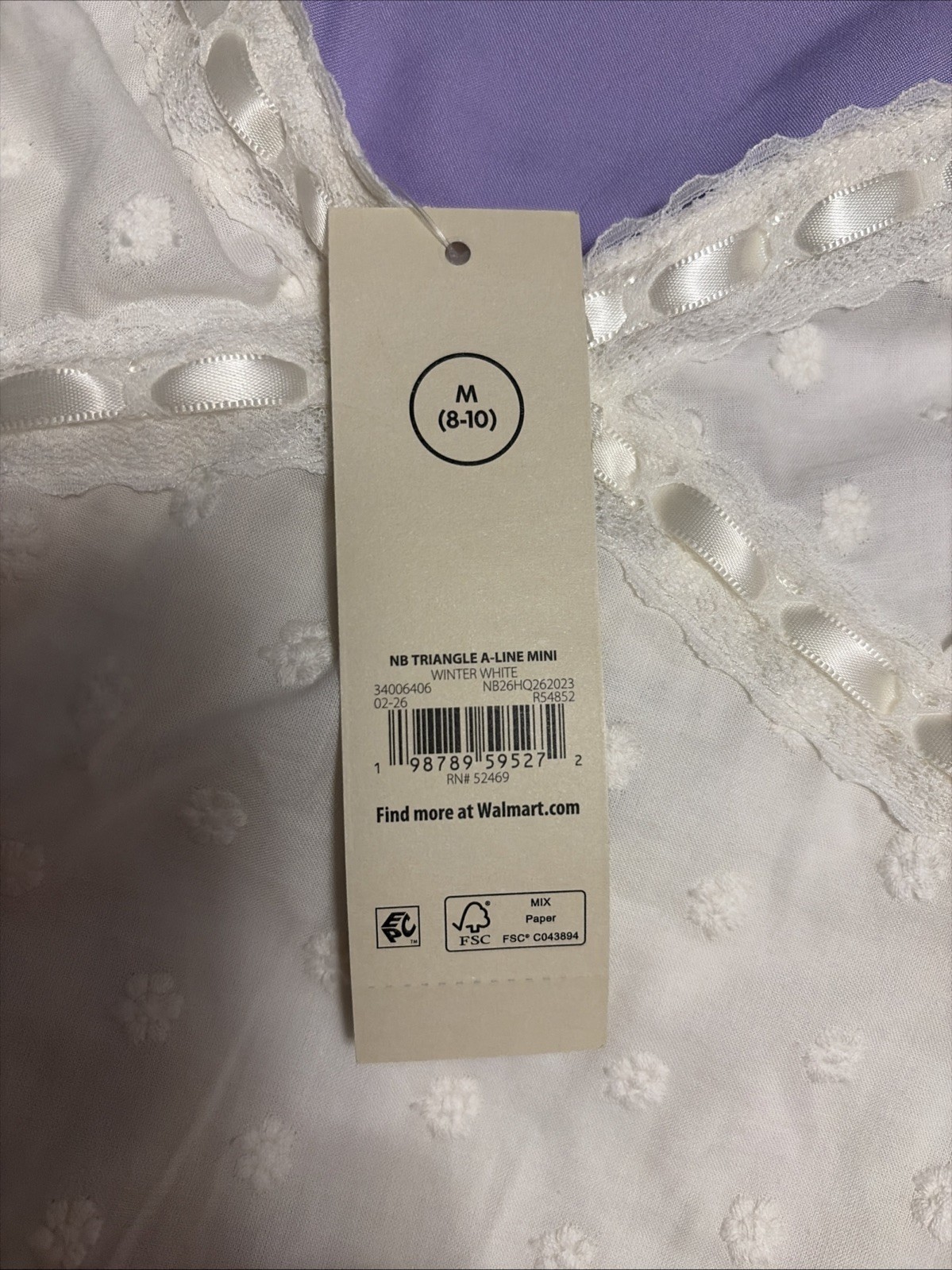 No Bounderies Women’s Triangle A-Mini Dress Size M 8-10 Winter White