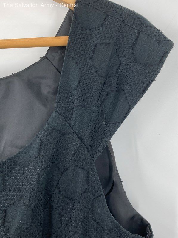 K Studio Collection Womens Black Geometric Sleeveless A-Line Dress Size 12