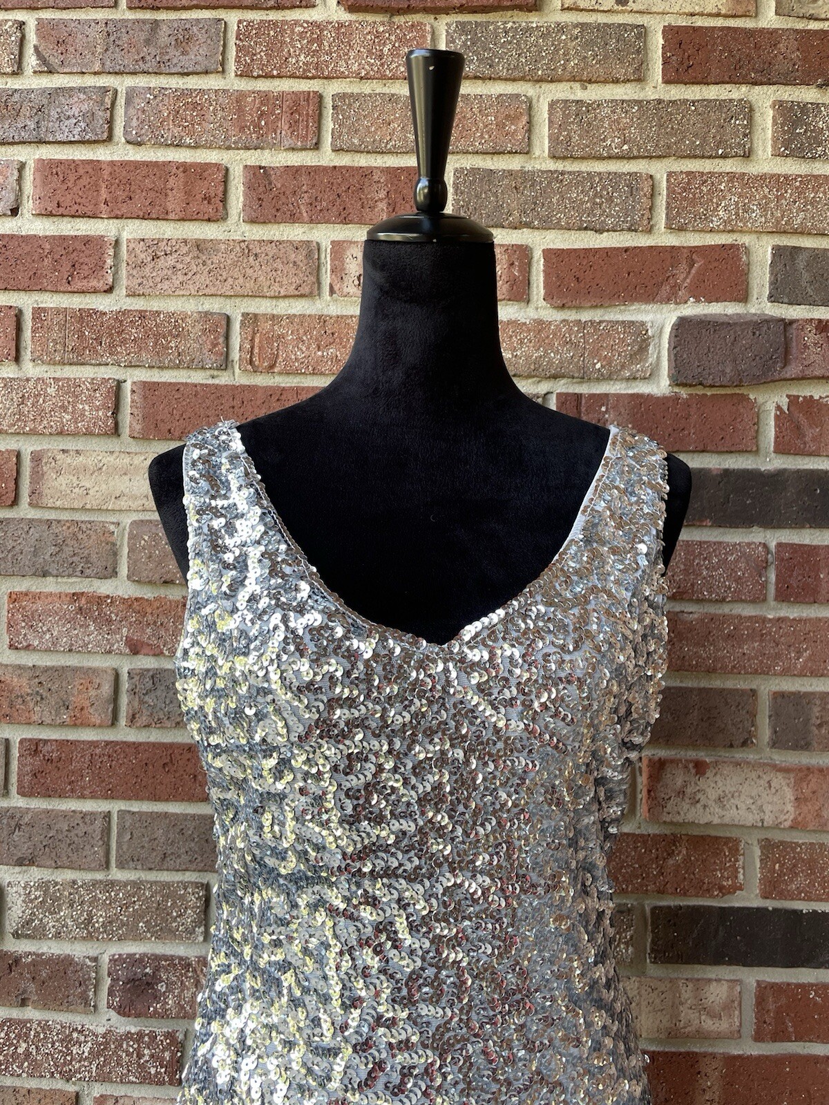 PrettyGuide Women’s Sequin Cocktail Dress V Neck Bodycon Glitter Party Dress L