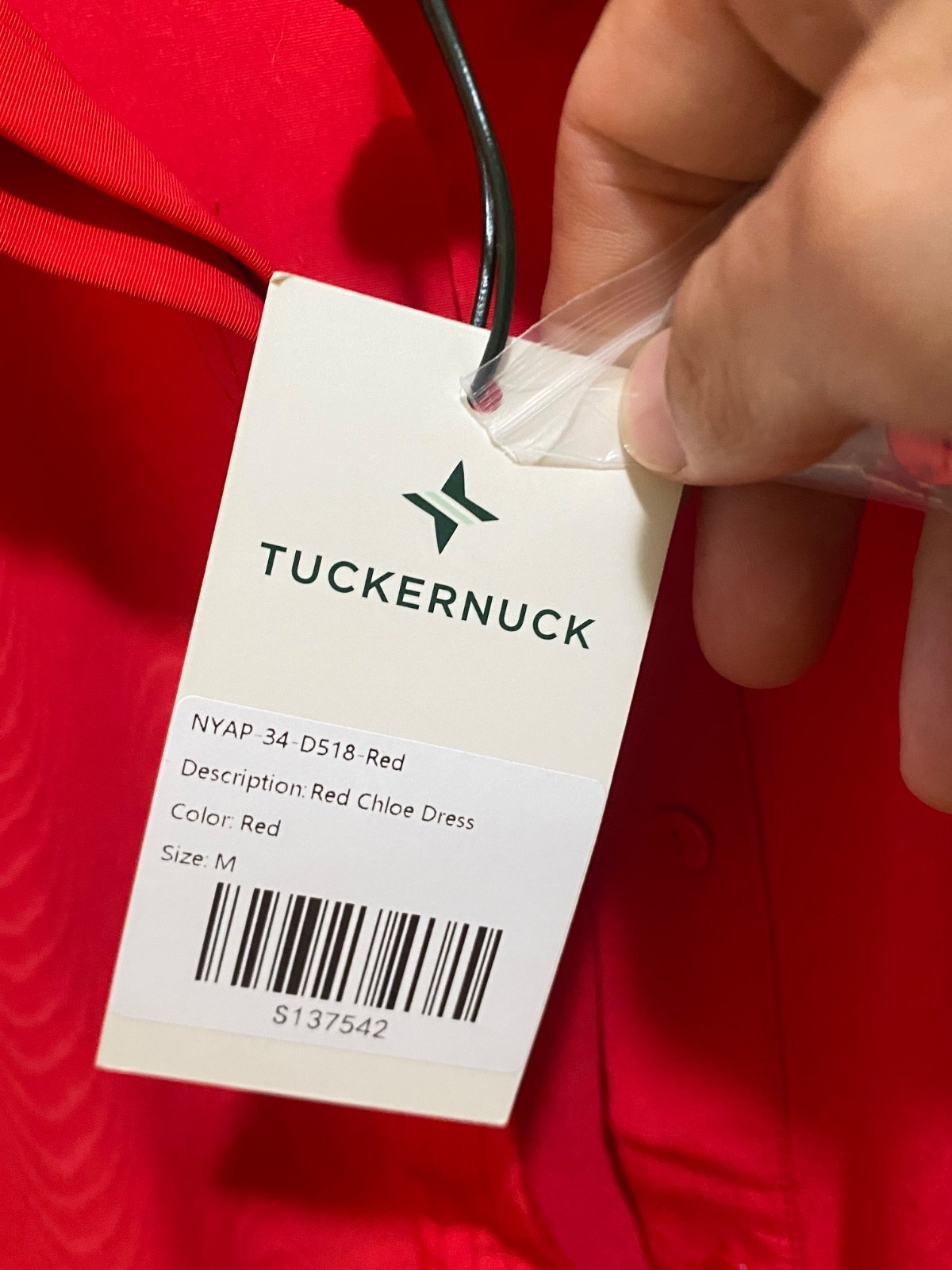 Tuckernuck Red Chloe Dress Medium (New)