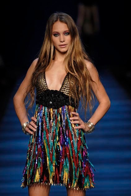 Jenny Packham Runway F/W 2007 Embroidered Prom Sequins Mini Dress Size UK 12, US