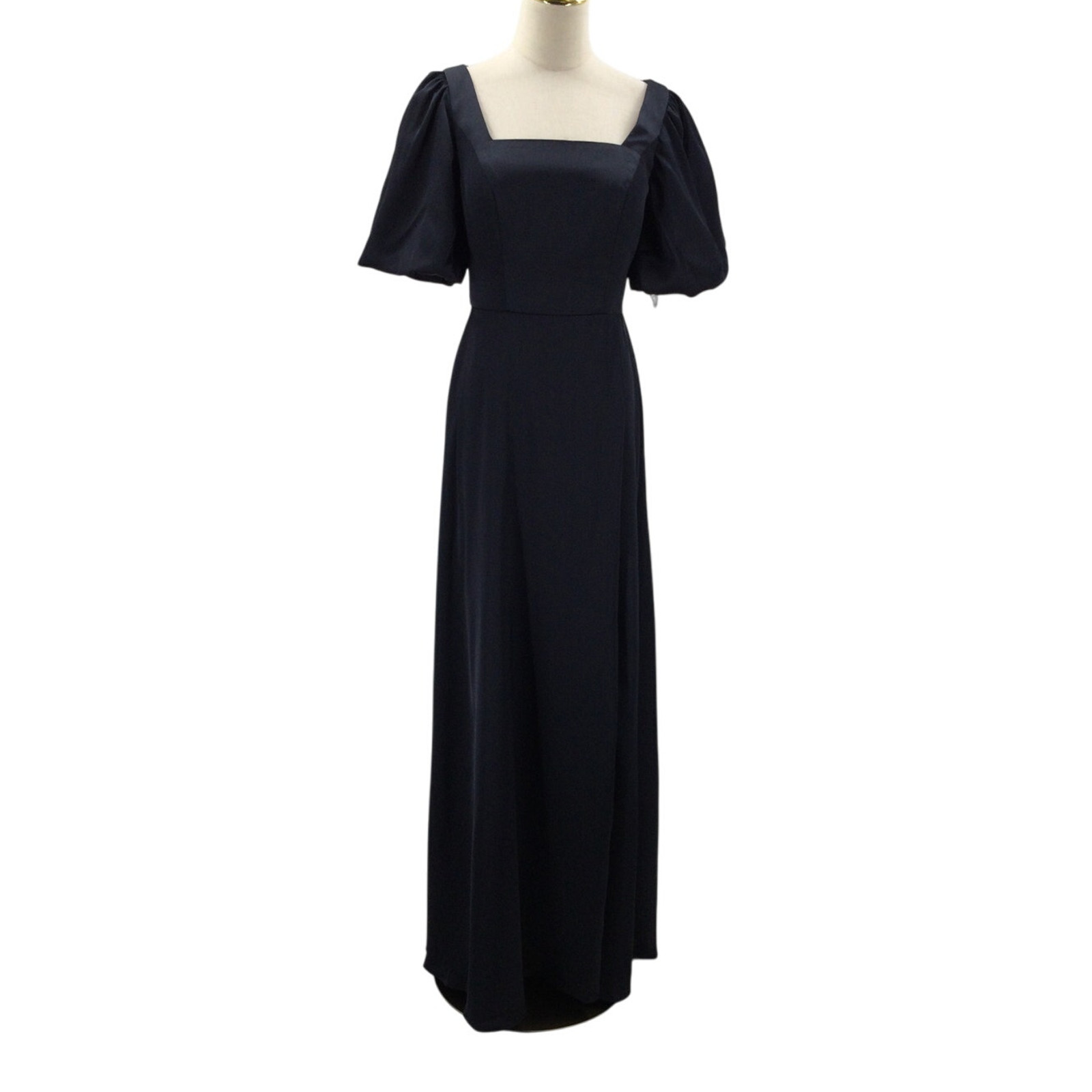 AW BRIDAL 6 S Dark Navy blue Etta satin bridesmaid formal maxi dress NEW 0B17
