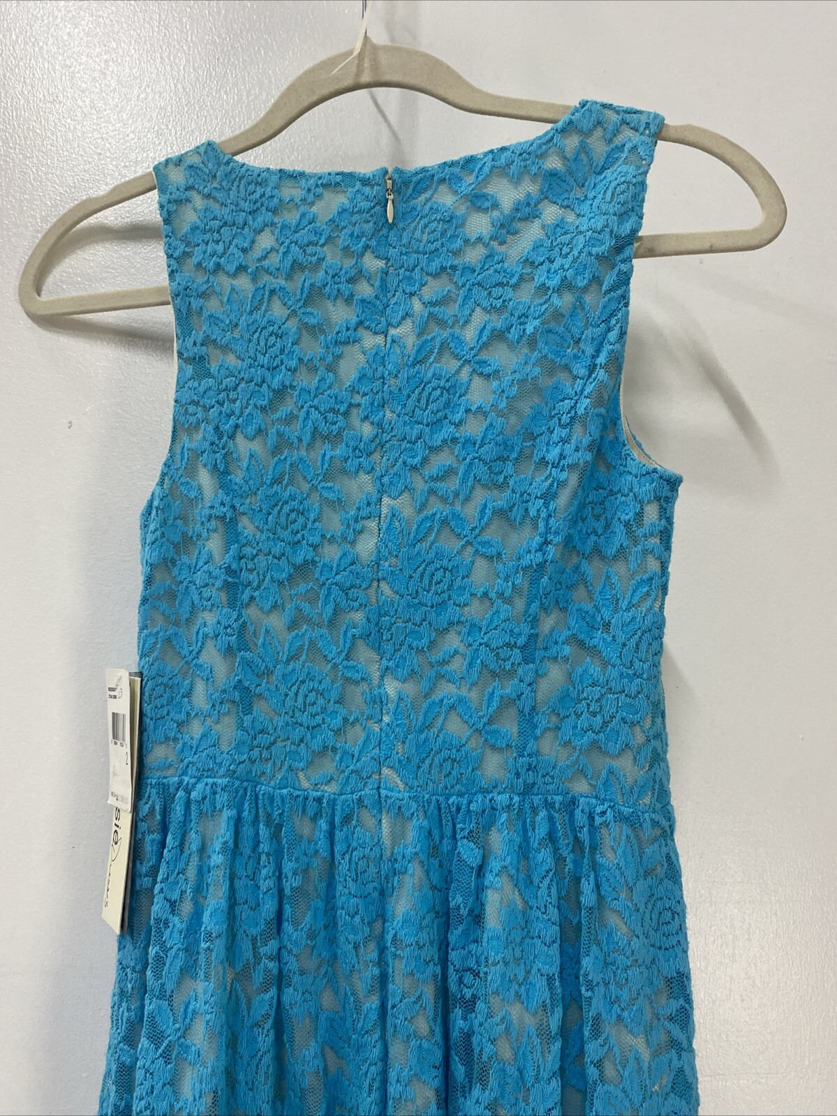 Womens Kensie Turquoise Lace Dress Lined Beige Size 2 New With Tags