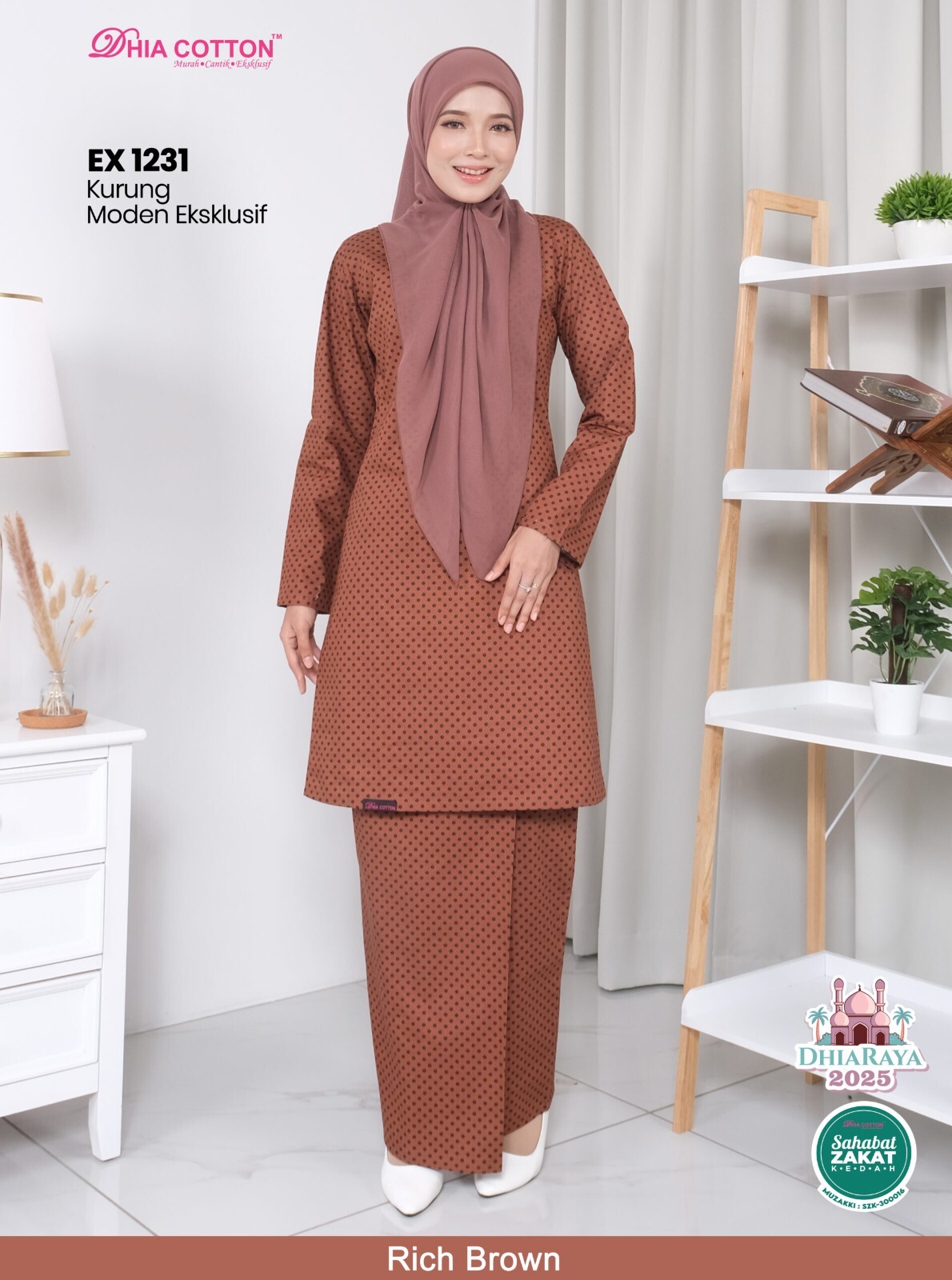 Baju Kurung Moden cotton S Labuh Longgar Kain Lipat ala Batik inc. shipping fee