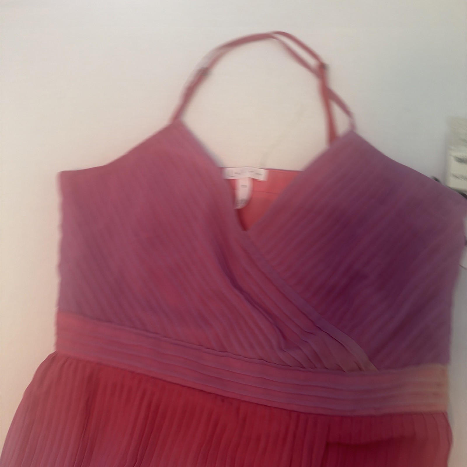 LEITH Nordstrom Sleeveless Pleated Ombré Gradient Pink Lemonade Sundress Y2K (M)