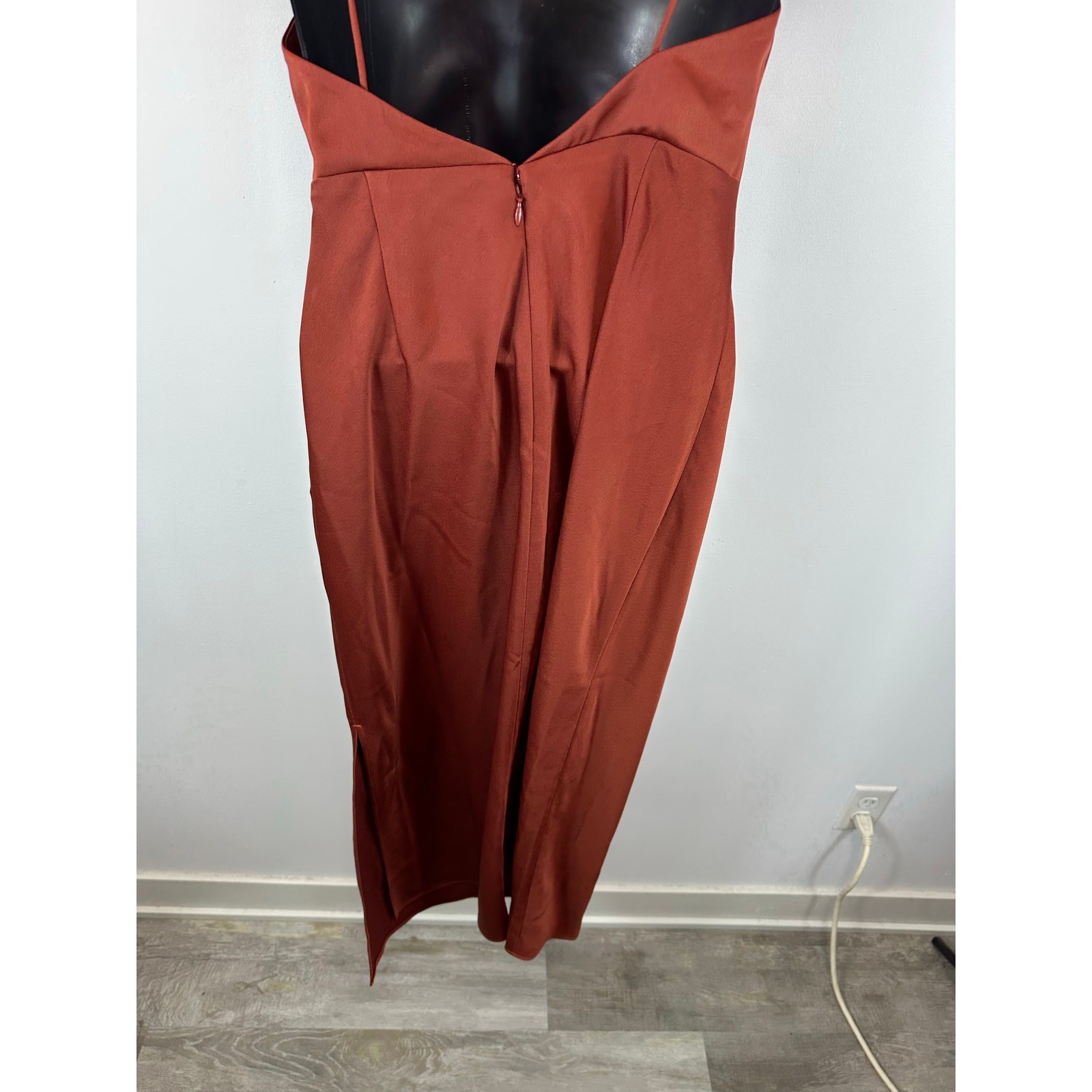 BHLDN August Satin Charmeuse Midi Dress Size US 10 NEW