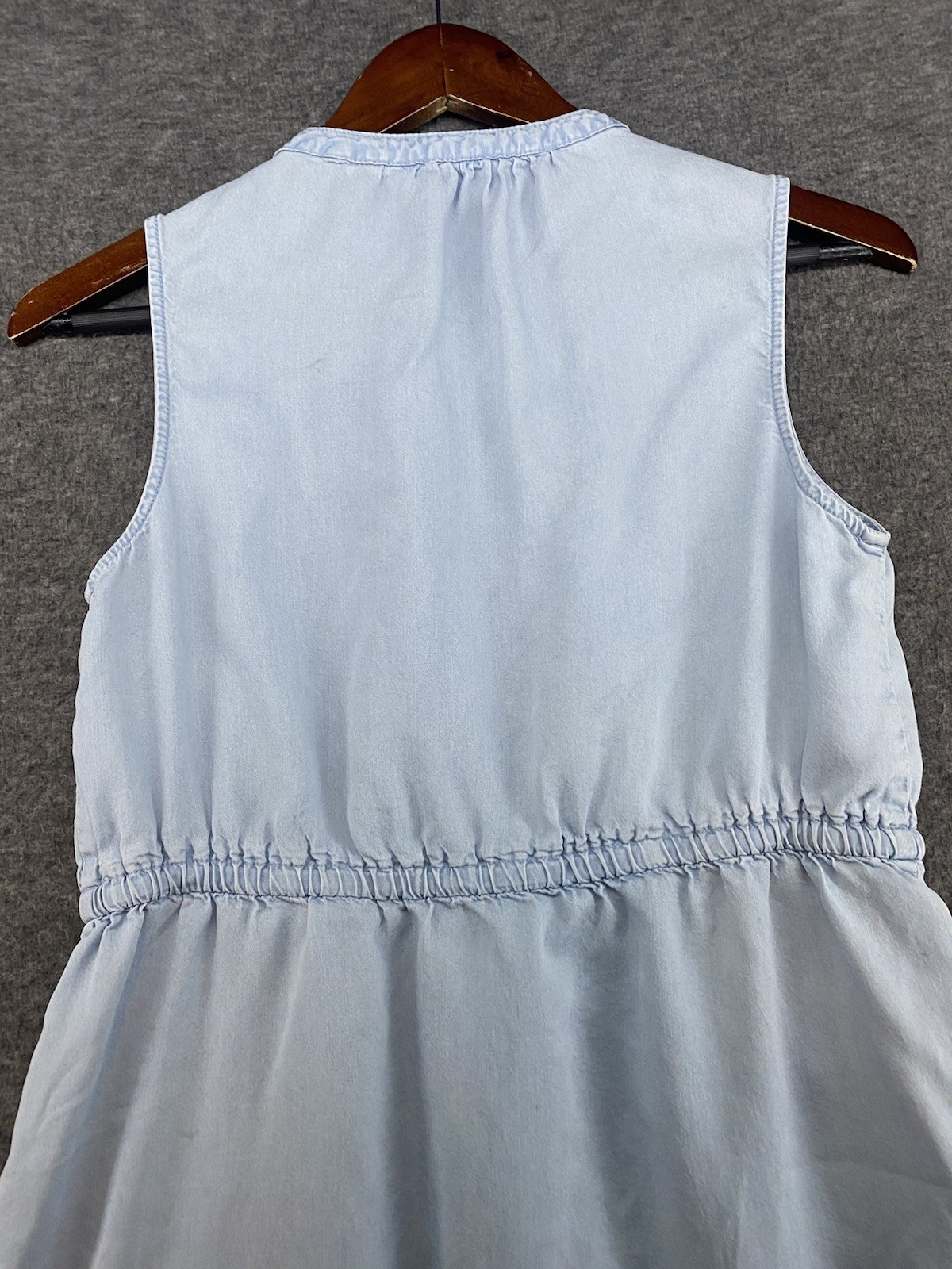 Time and Tru Sleeveless Button-Up Chambray Dress Size Small (4-6) SEE PICS