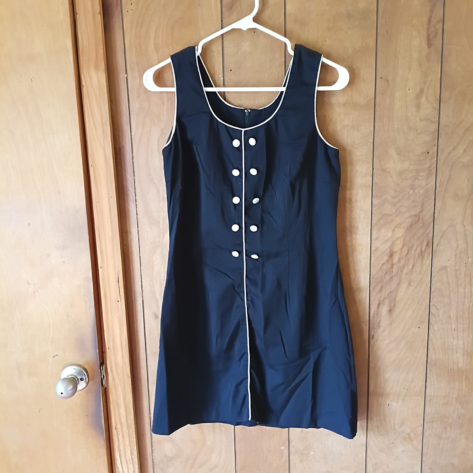 Blondie N Me Black & White Sleeveless Mini Dress Size 11 Back Zip