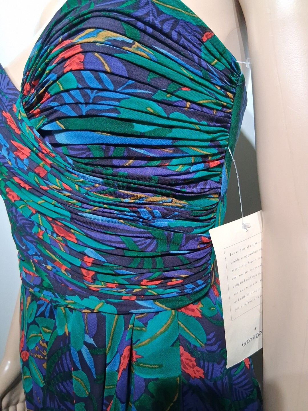 A. J. Bari Silk Floral Print Strapless Cocktail Dress Size 4 P NWOT