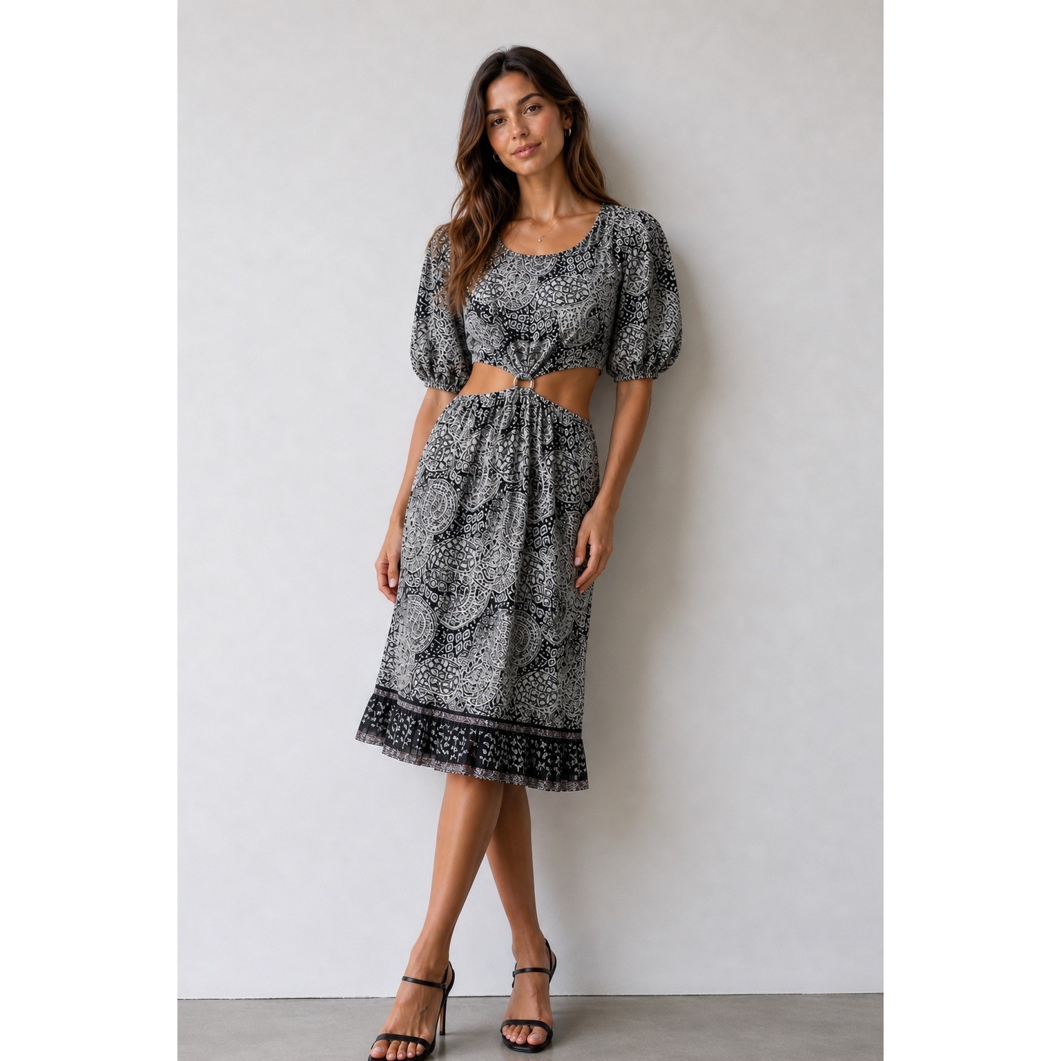 Cleobella Womens Josephine Dress Size Medium Organic Cotton Cut Out Boho Beachy