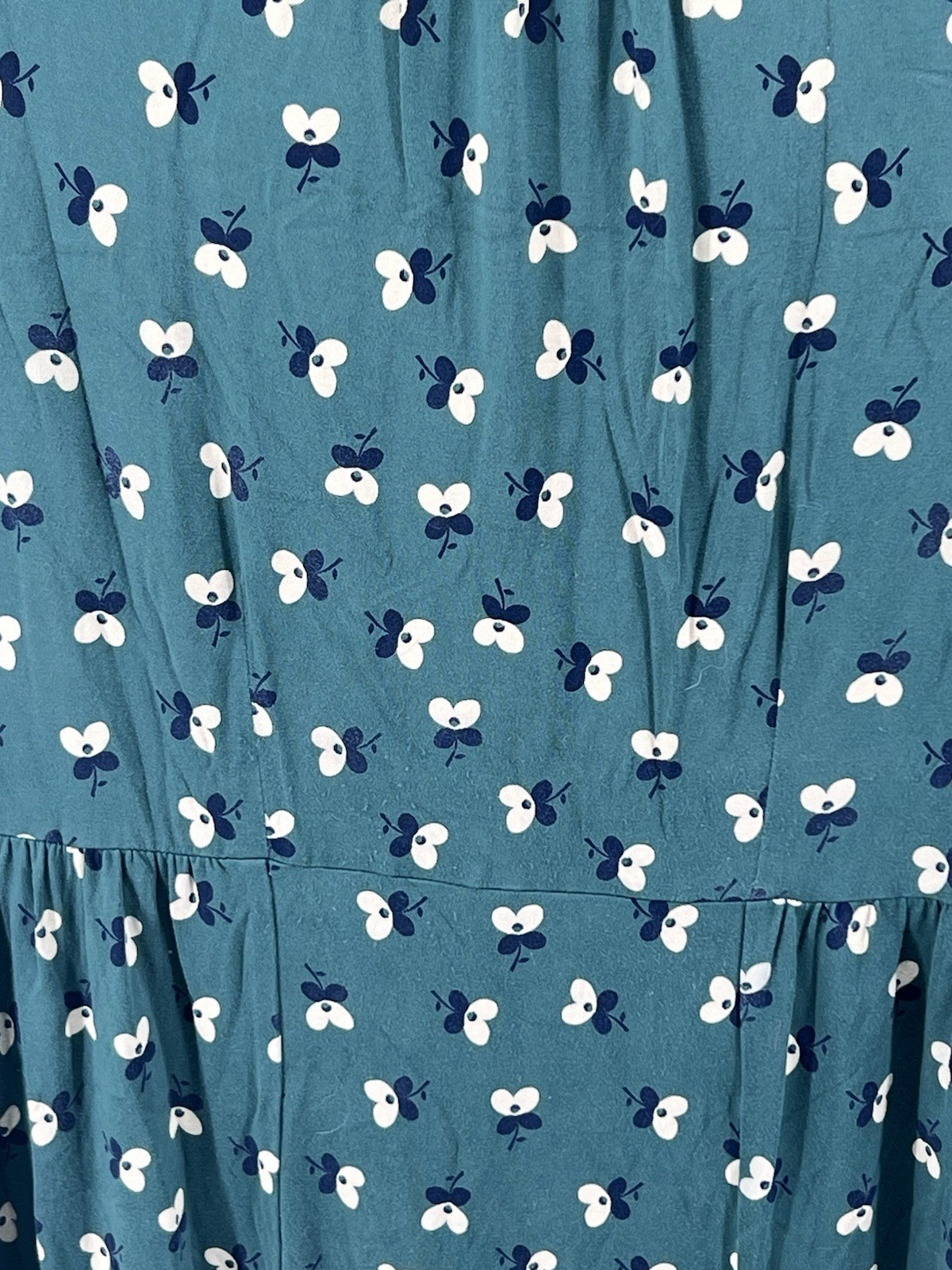 Boden Pimlico Green Floral Print Jersey Knit Casual Dress 14 Tradwife Modest