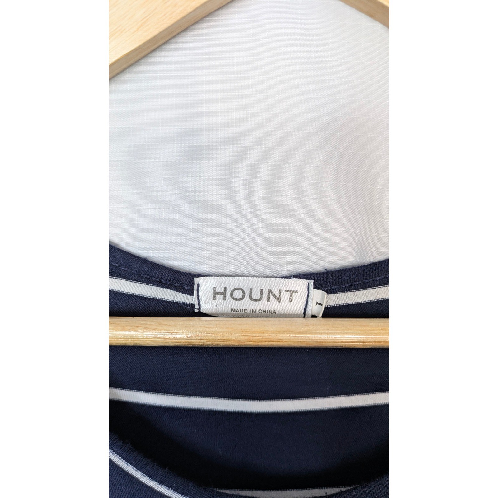 Hount Womens Large Navy White Striped Sleeveless Maxi Dress Pockets Casual