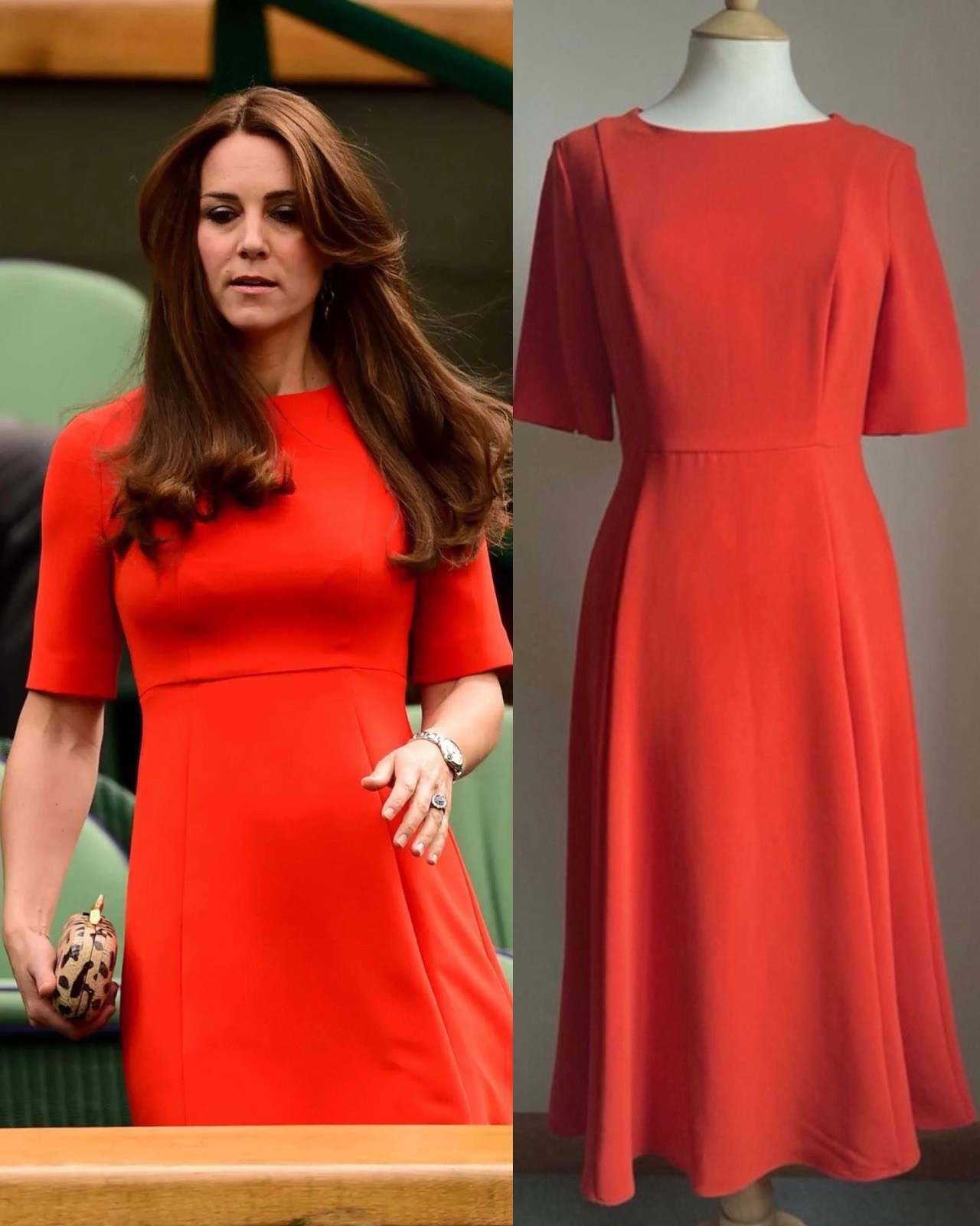 NWOT L.K.Bennett ‘Cayla’ Dress in Cardinal Red – ASO Kate Royal – UK14/US10