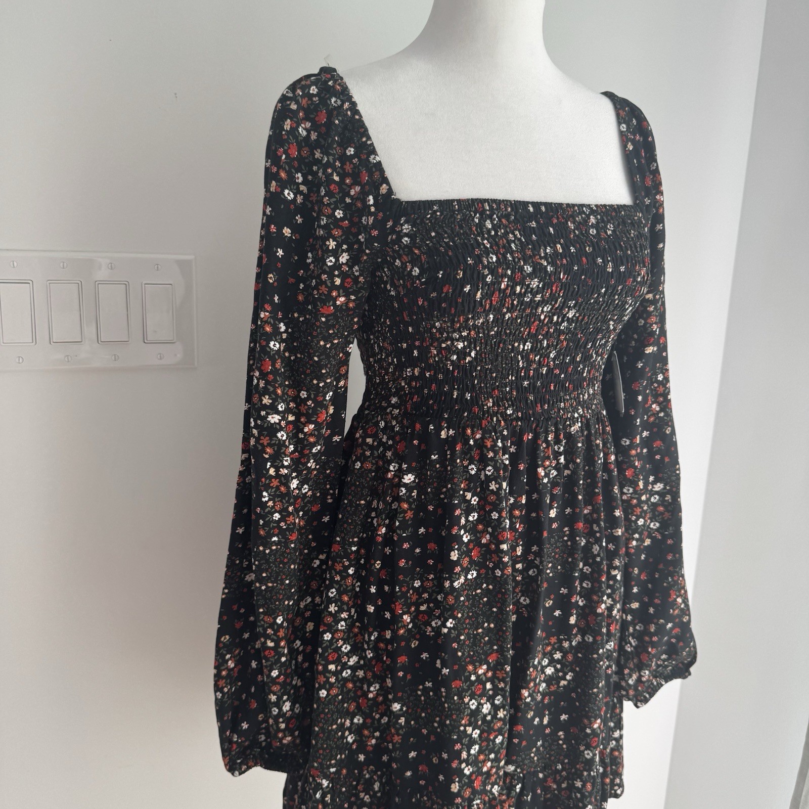 Arizona Jean & Co Mini Floral Print Dress Women’s XS NEW Boho Festival Cowgirl