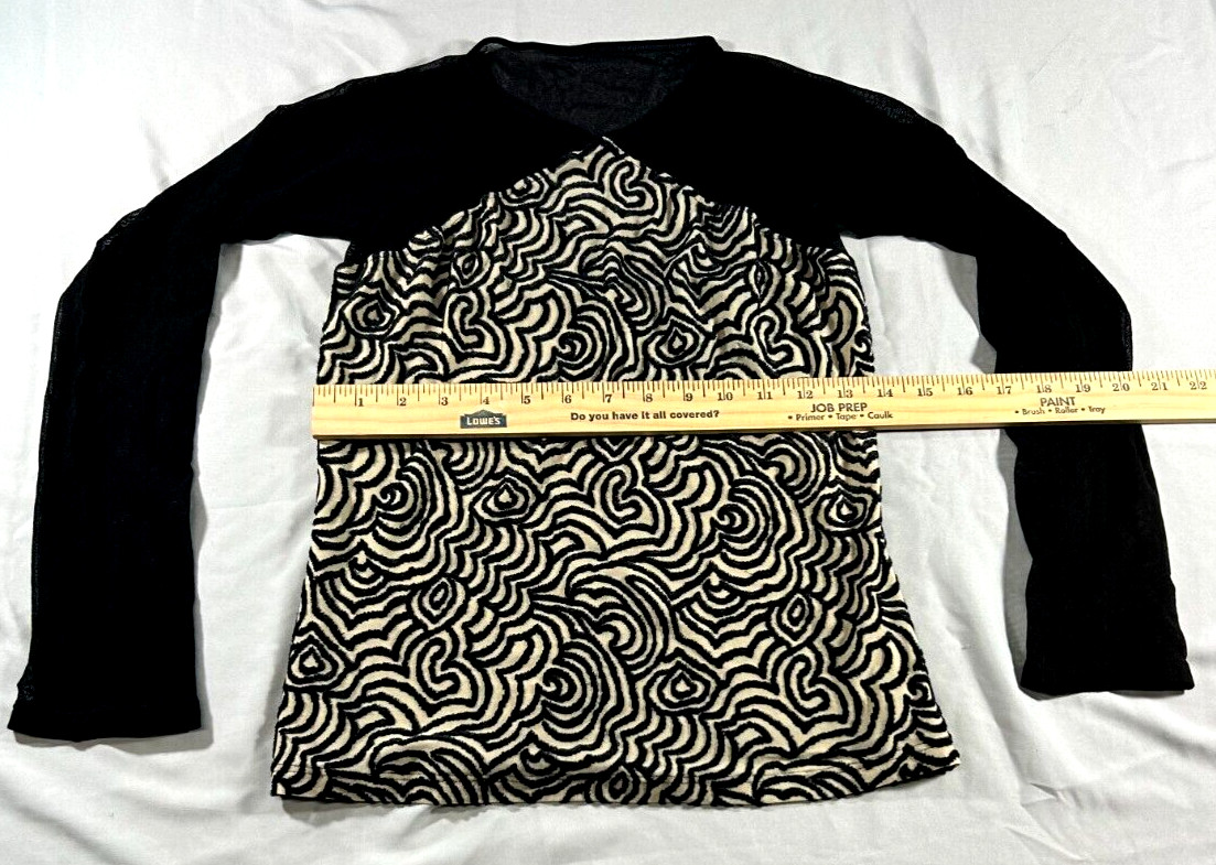 Cosabella Women Size Medium Long Sleeve Black Casual Blouse Dress