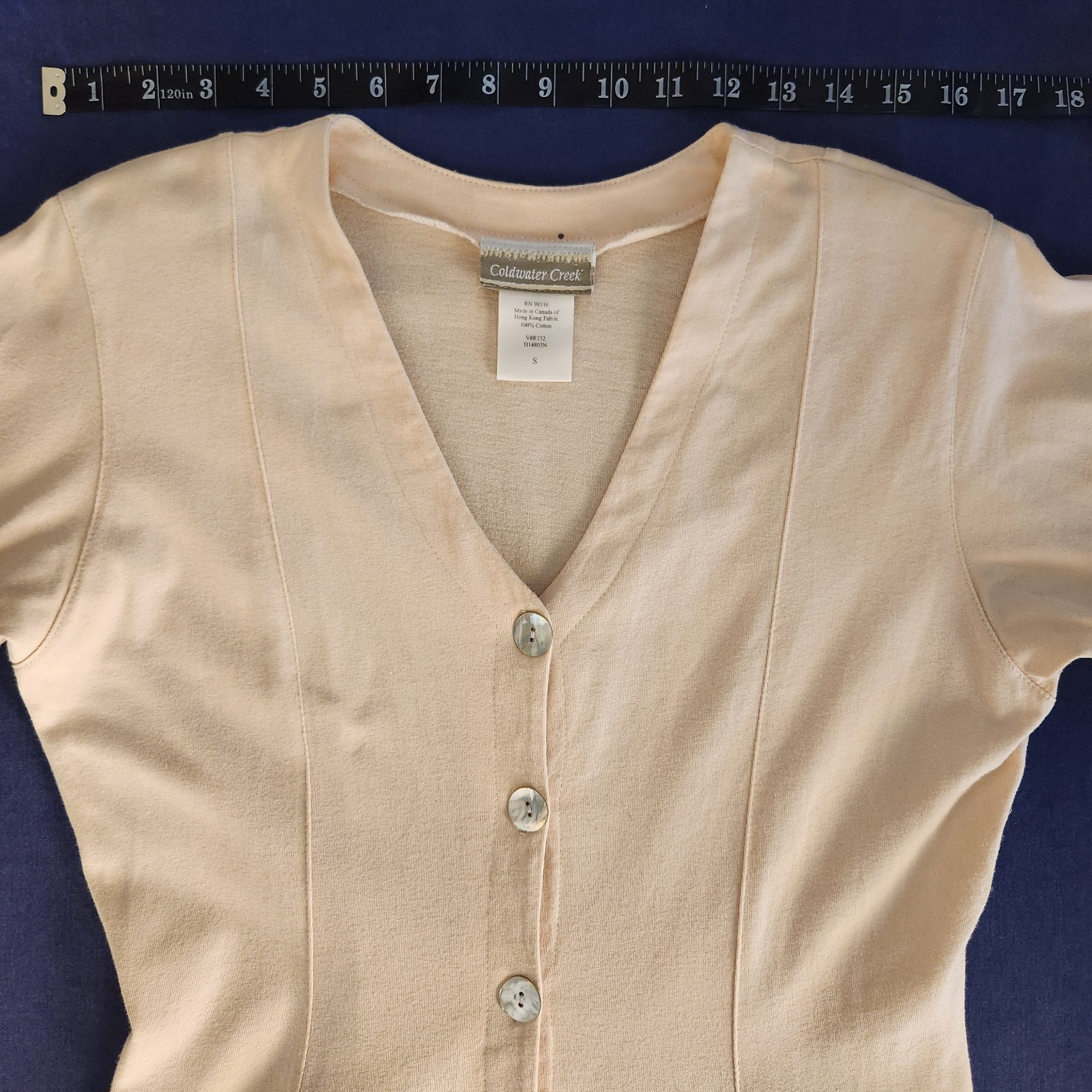 90s Coldwater Creek Pale Peach Maxi Shirt Dress Minimalist/Cleangirl/Classic S