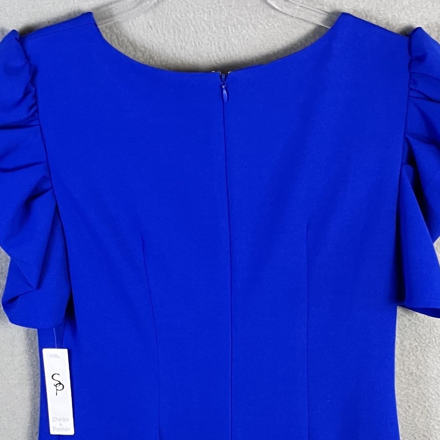 Shelby & Palmer Women’s Sheath Dress Size 6 Vibrant Blue Puff Sleeve Stretch NWT