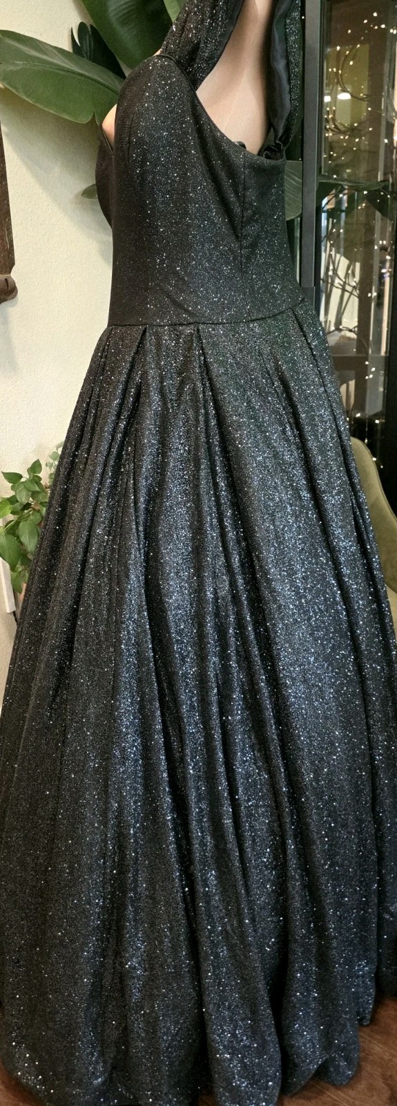 Dancing Queen 1341 Black Glitter Ball Gown Prom Quinceanera Sweetheart 3XL Plus