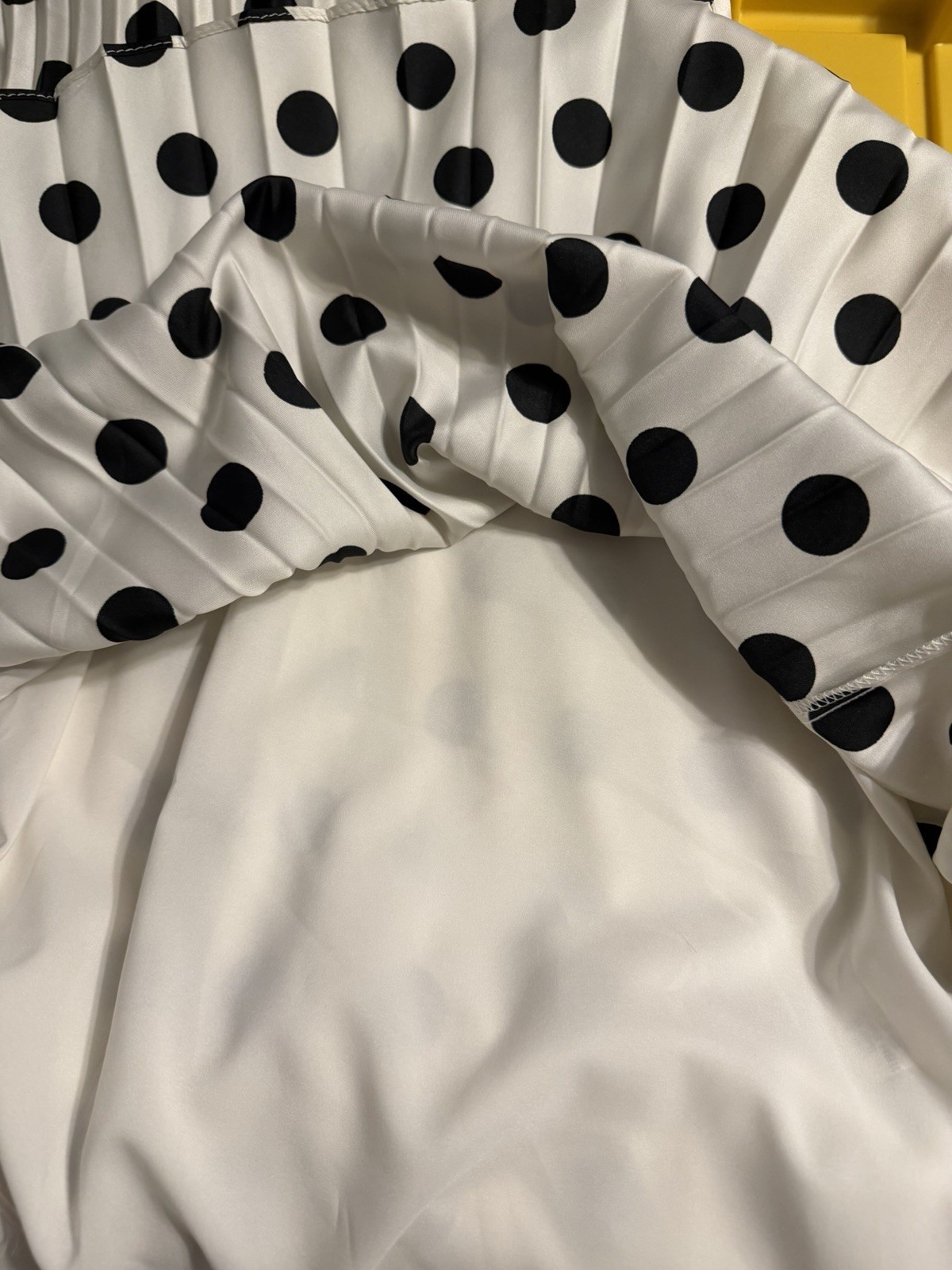 Betsey Johnson Polka Dot Halter Midi Dress Size 6 Pleated Rockabilly Retro READ