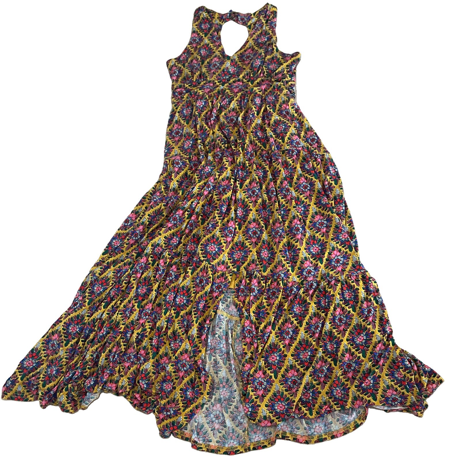 Maeve by Anthropologie SP Floral V-Neck Maxi Dress Lined