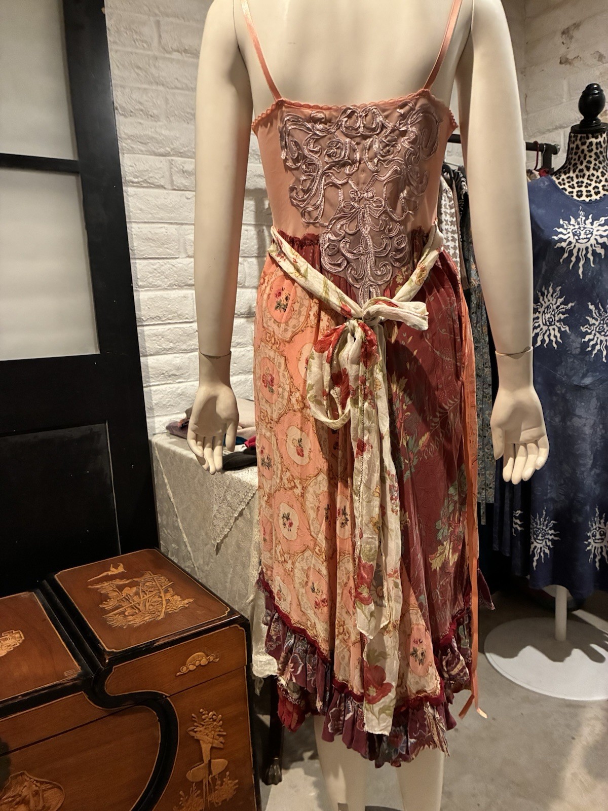 NWOT 100% Silk OOAK Patchwork Gown • SF Faire Artisan Masterpiece ✨