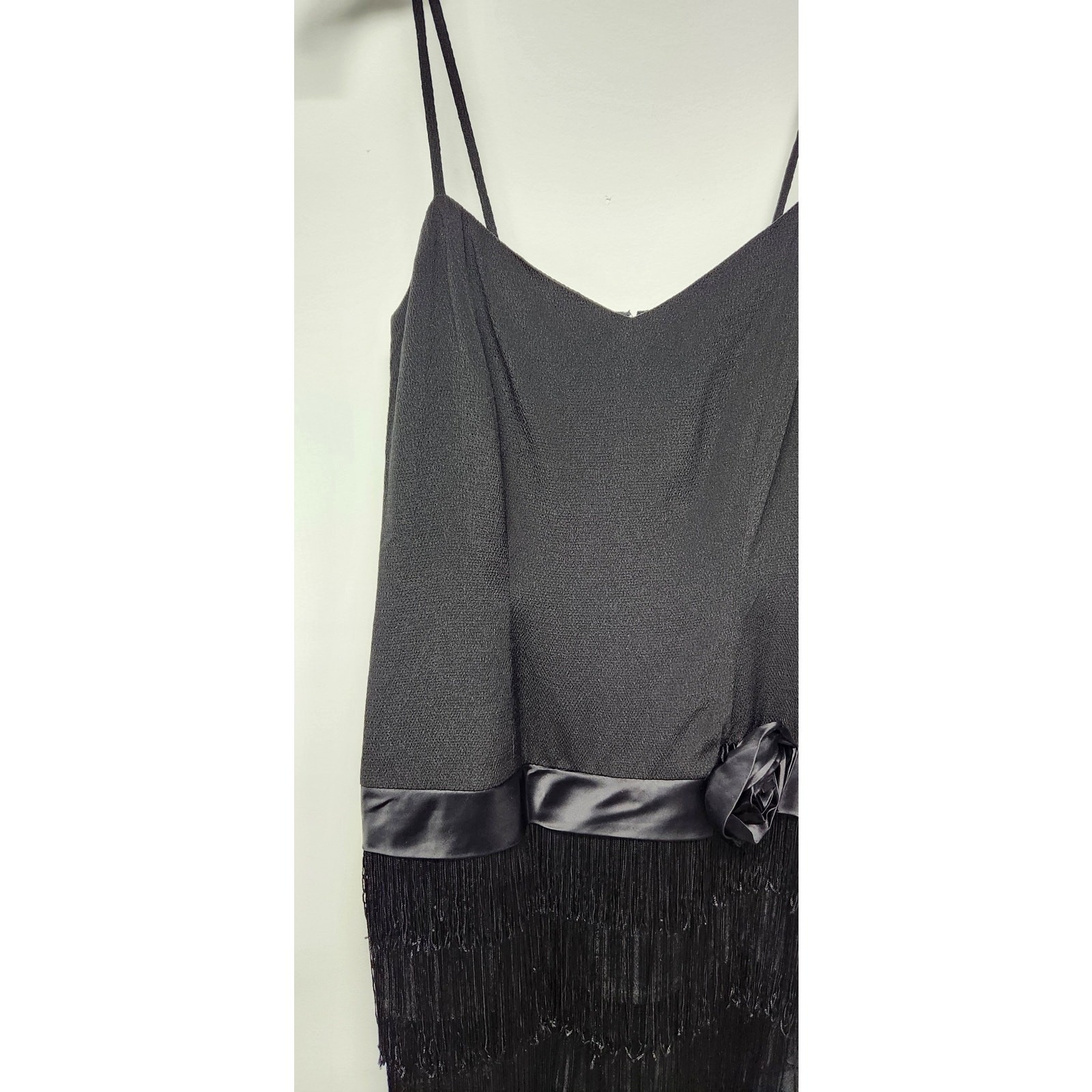 Vintage Jane Singer Black Flapper Dress, Size 8 Made In USA Dance/Gala/Whimsical