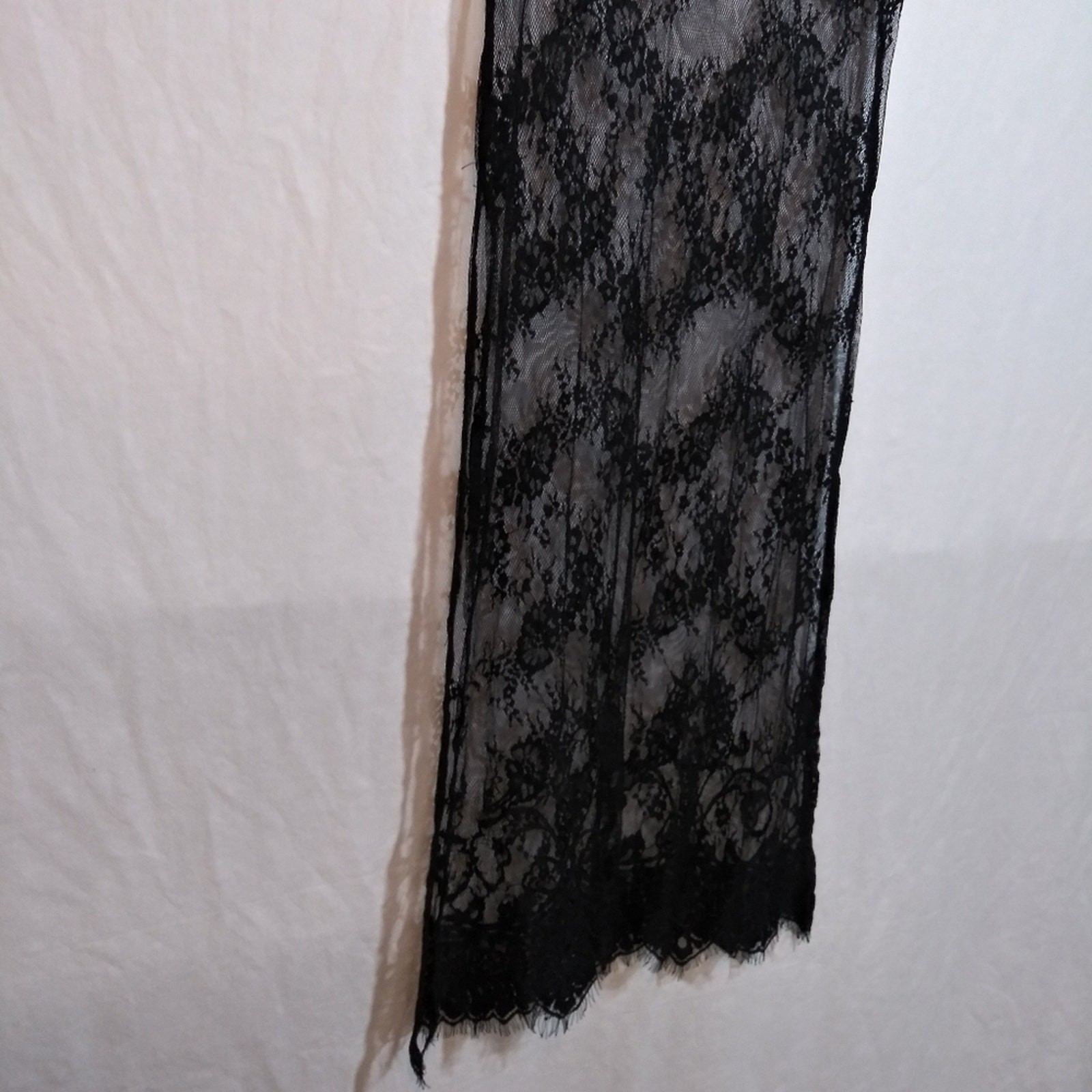 FOREVER 21 Sheer Mesh Midi Dress Whimsigoth Black Lace Pink Floral Applique Sz S