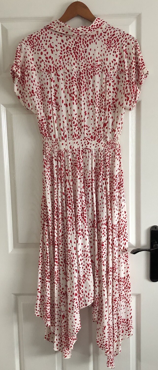 Mint Velvet Beautiful Red & White Dress Size 8-10 ( 10 Tag)