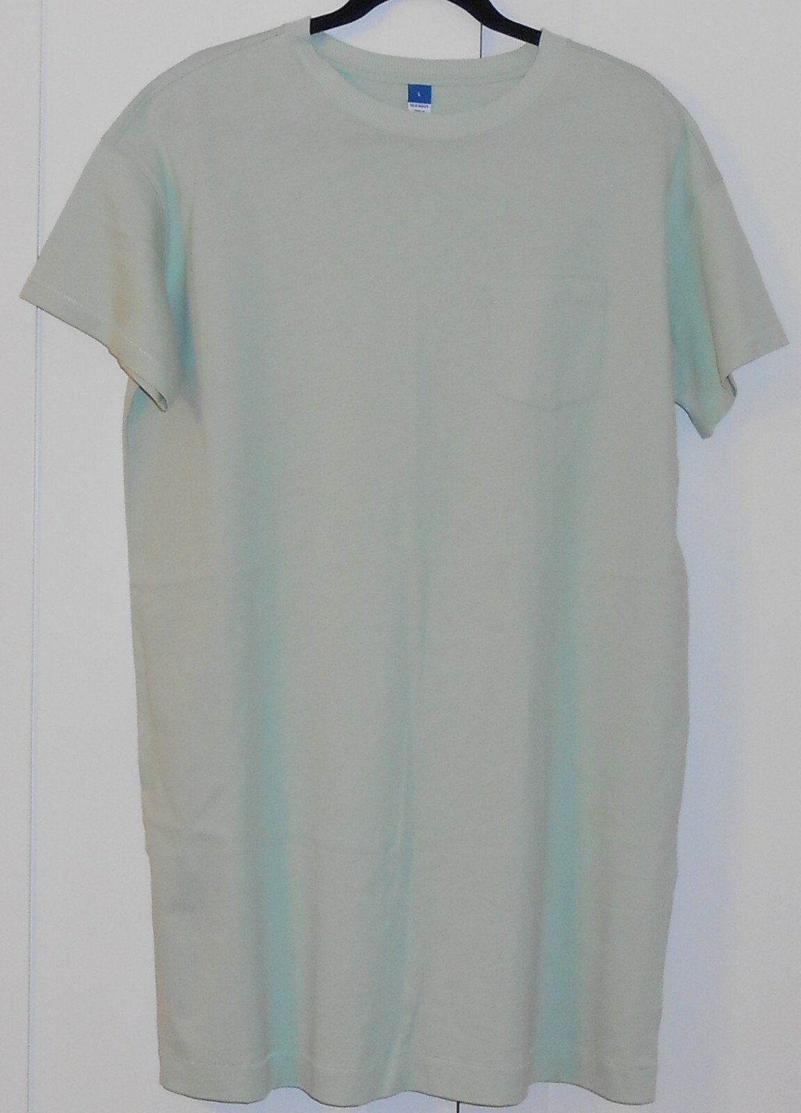 WOMEN’S OLD NAVY MINT GREEN VINTAGE S/S T-SHIRT SHIFT DRESS – SIZE LARGE