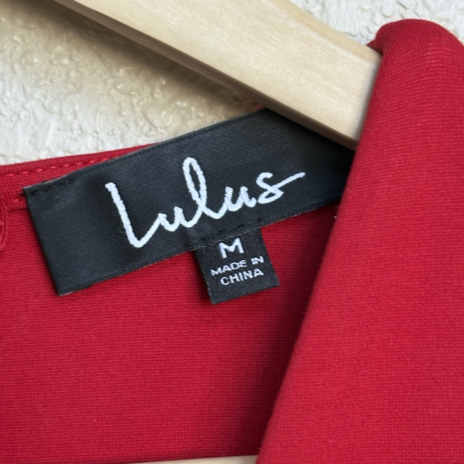 Lulus Cocktail Hour Red Wrap Bodycon Dress Ruched Size Medium Party Bold