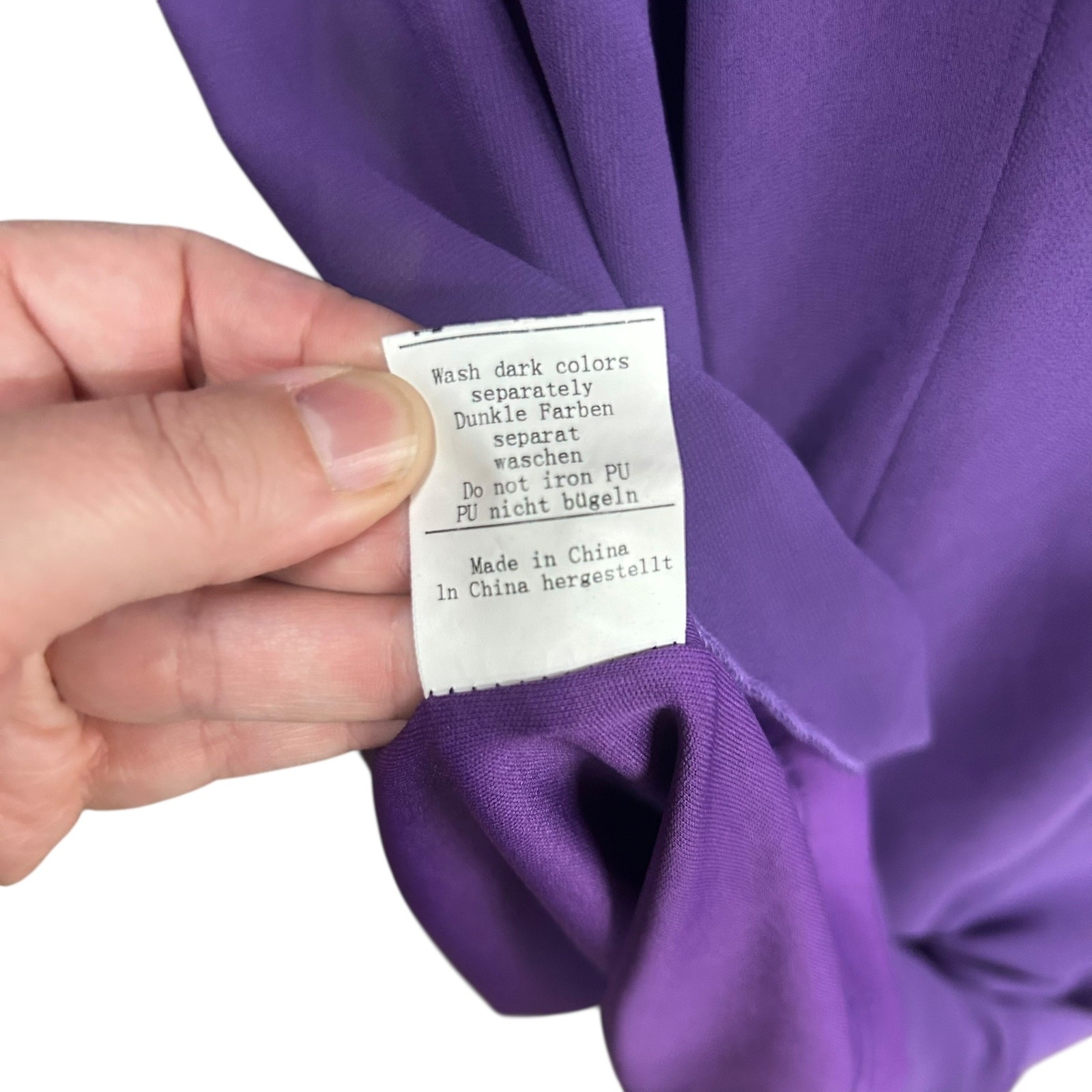 Grace Karin Purple Shift Dress L Split Bell Sleeve Cocktail Wedding Guest Party