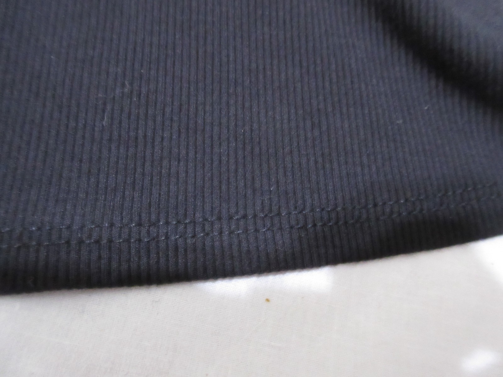 SYM – See You Monday, Vintage Black Ribbed Side Split Fitted Maxi Dress, Size LG