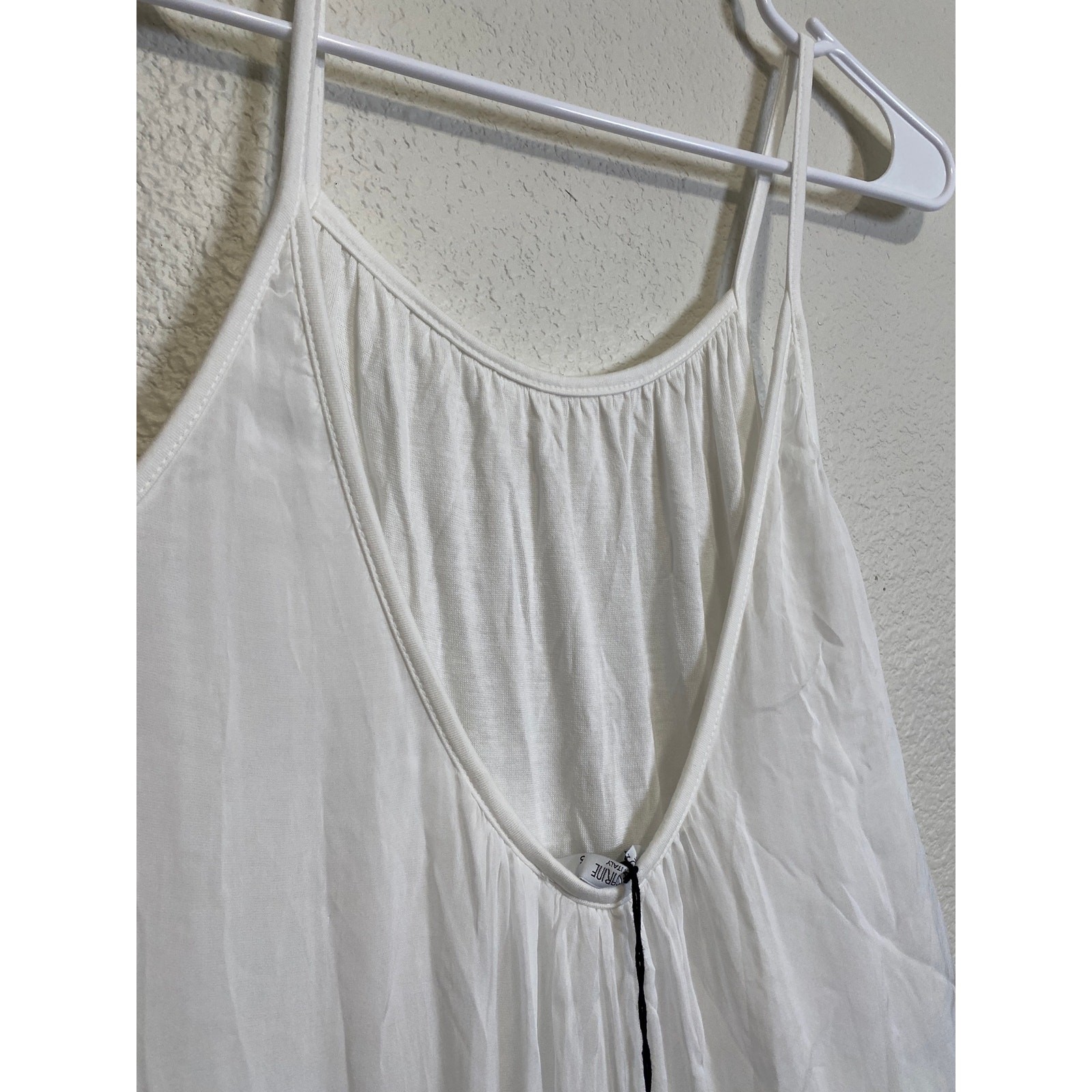 NWT Rosemarine Made In Italy White Silk Blend Slip Maxi Dress Size Small