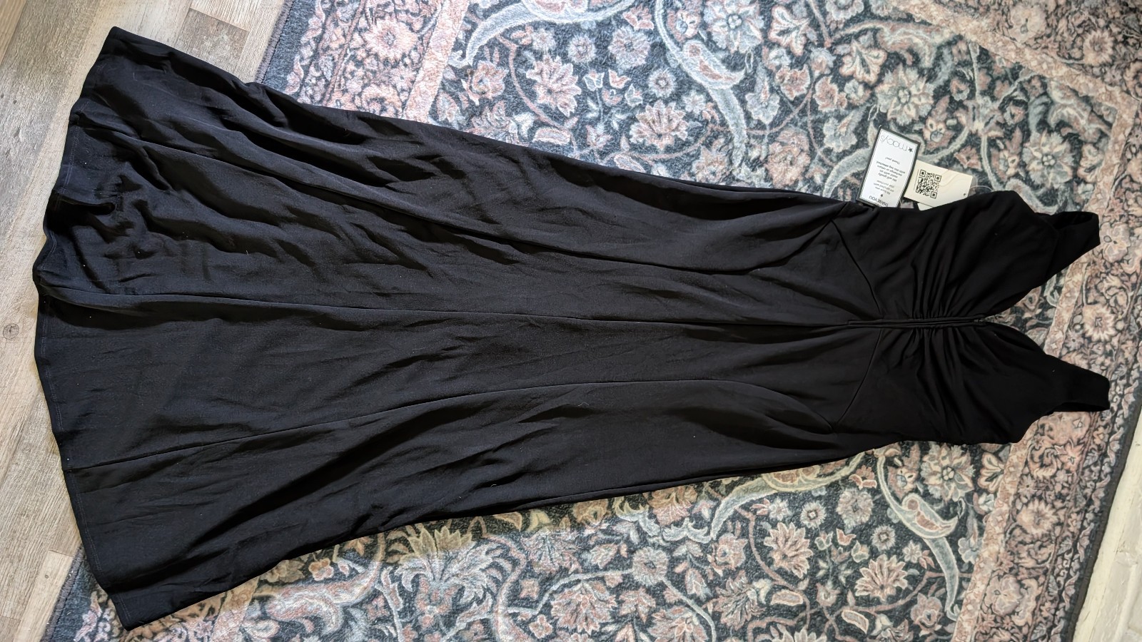 NWT Emerald Sundae Black XL sleeveless slim fit long dress with front slit