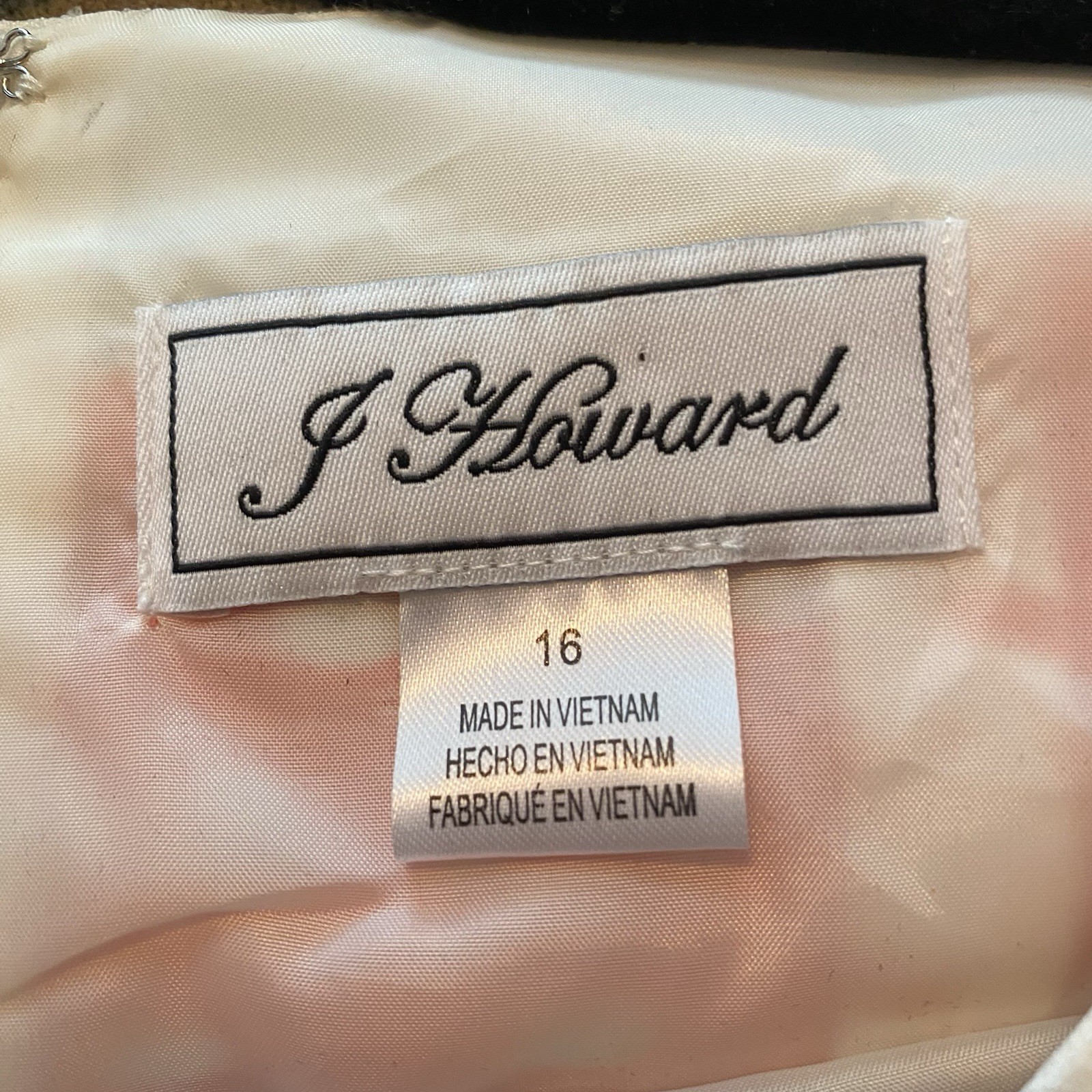 J. Howard Sleeveless Lined Eyelet Over Coral White Midi Dress Pockets Size 16