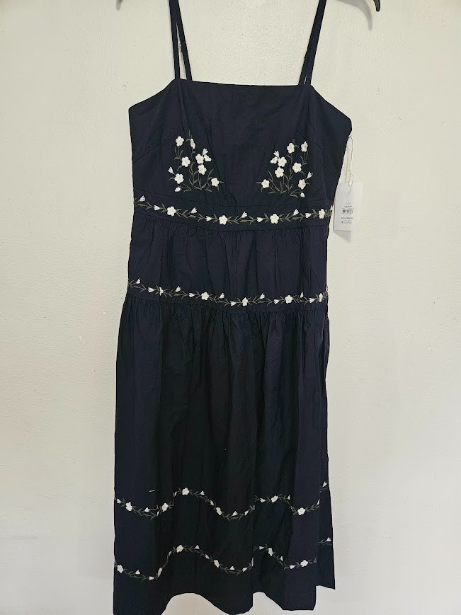 Free Assembly blue midi dress with flowers- small