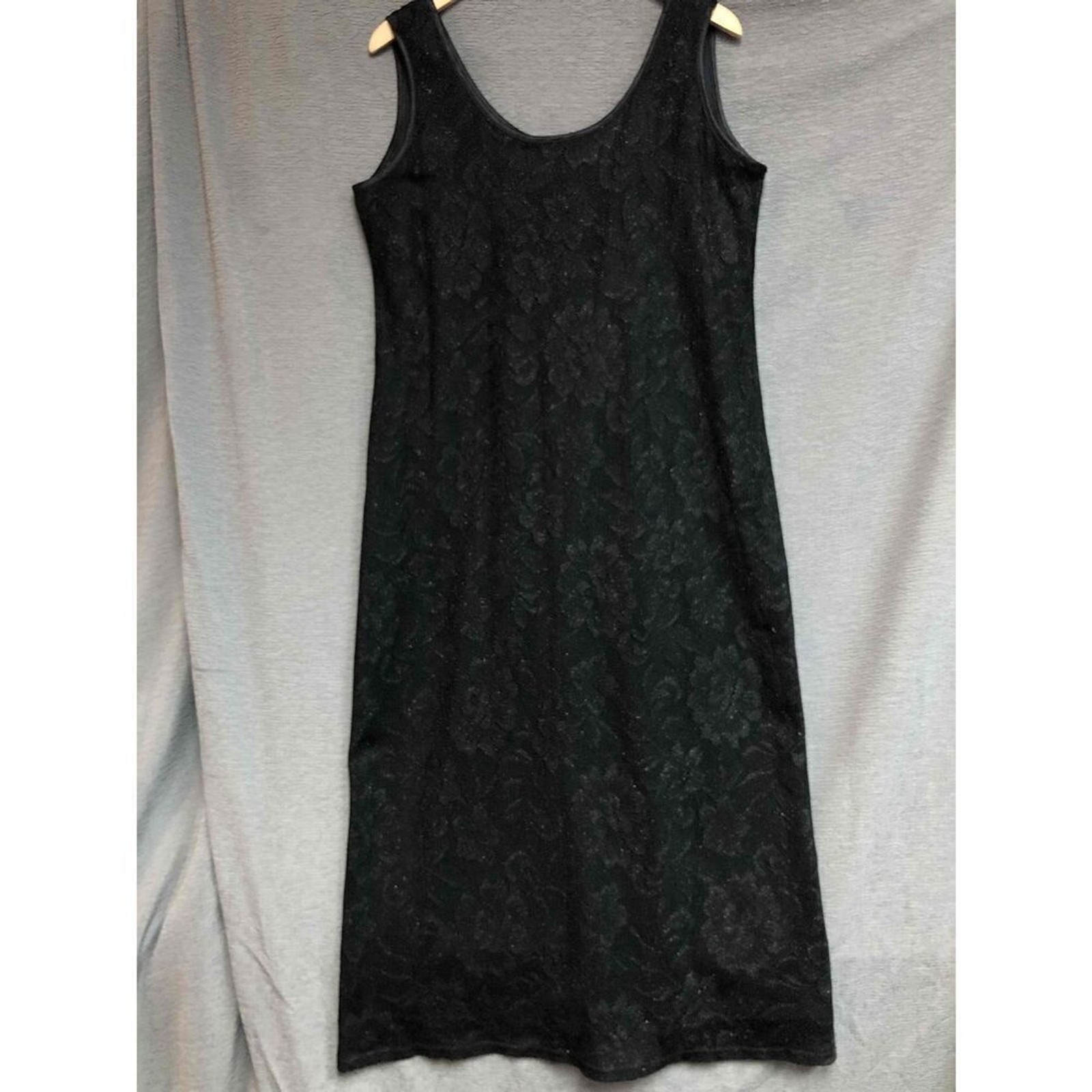 Working Classics Design And Co Black Lace Overlay Sheath Dress Size 14/16