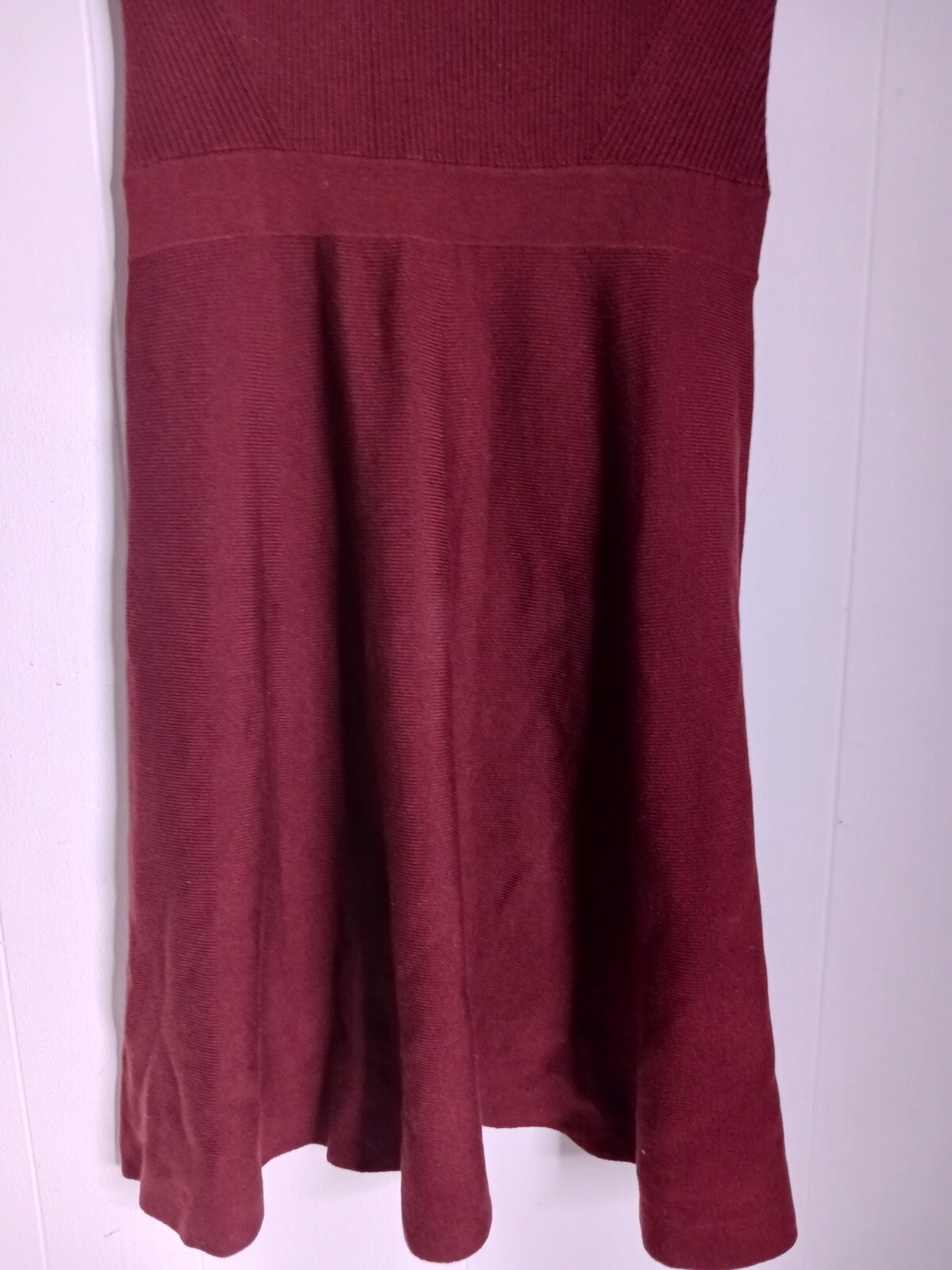 Mossimo Dark Red Cap Sleeve Knit Dress Women’s Size M