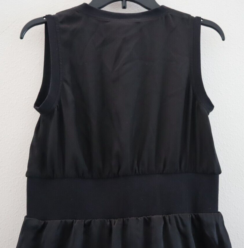 ATM x Anthony Thomas Melillo Women’s Sz S Black Silk Surplice Mini Dress $475