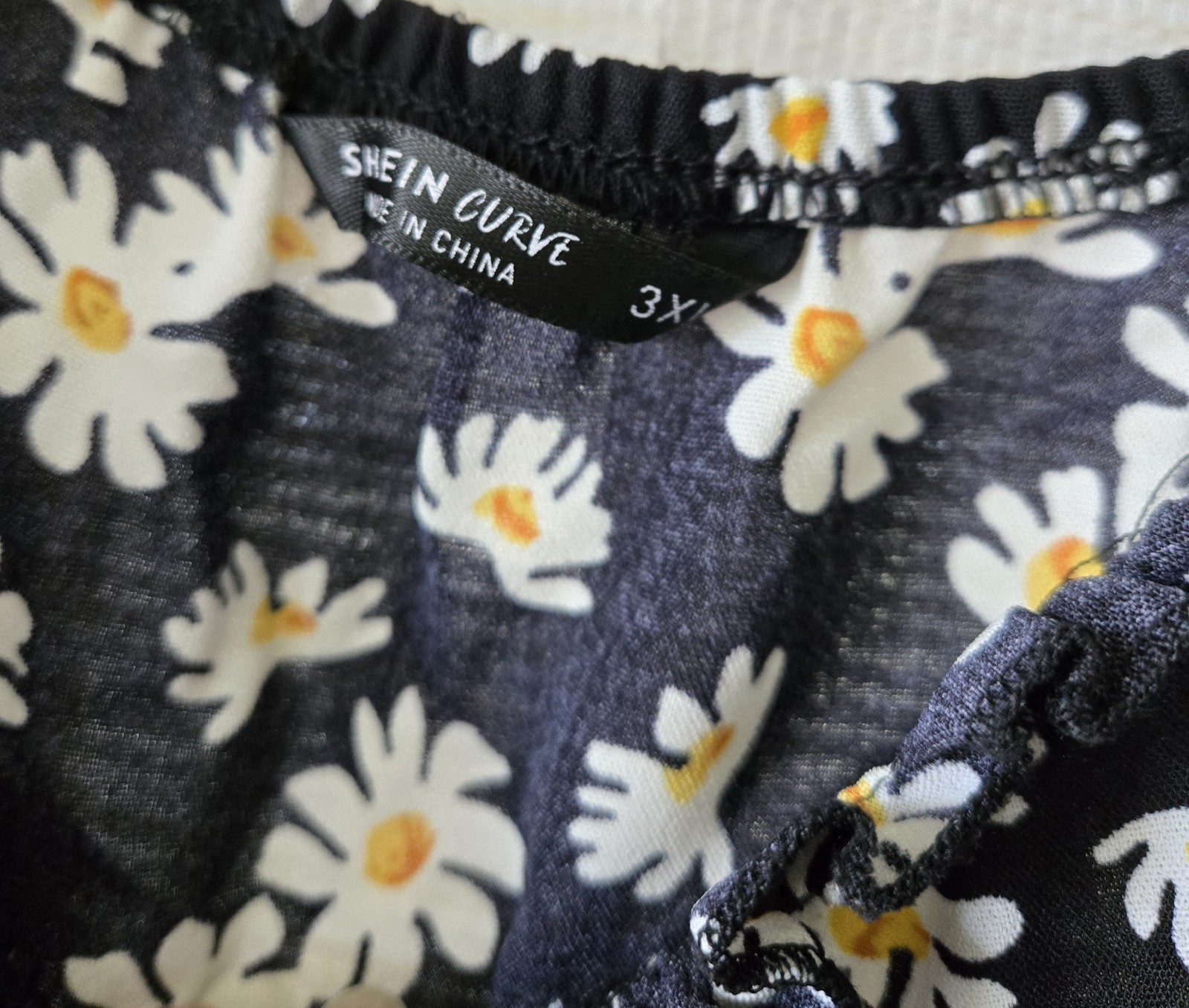 Black Daisy Shien Curve 3X Shortsleeved Summer Dress