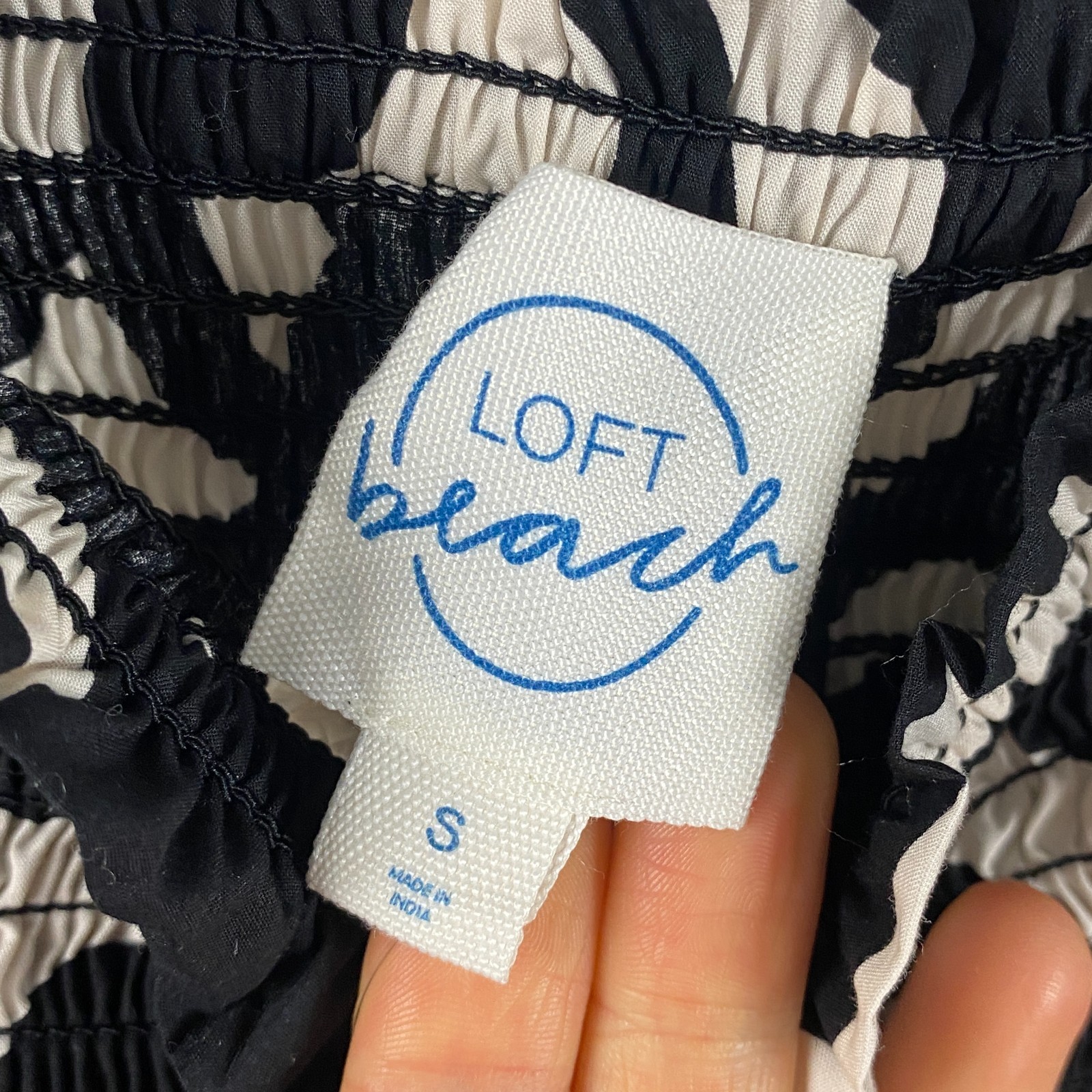LOFT Beach Sunny Poplin Ruffle Strap Maxi Pocket Dress Size Small Cotton