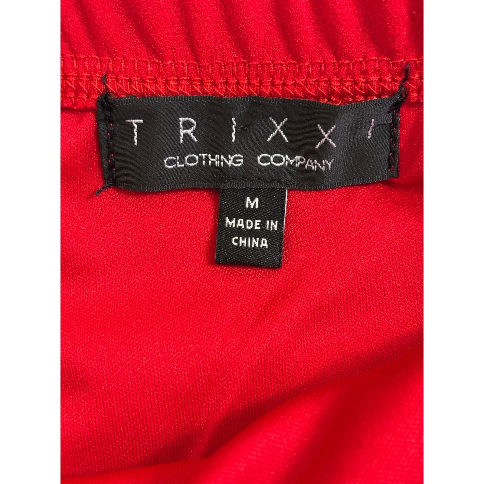 Trixxi Red Strapless Wrap Front Side Tie Bodycon Mini Cocktail Dress Sz M