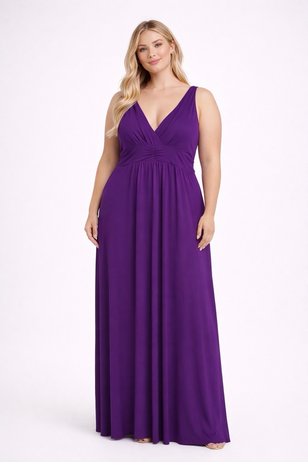 IMAN Women’s Purple Maxi Dress Plus Size 2X Party Cocktail Vacation Party Resort