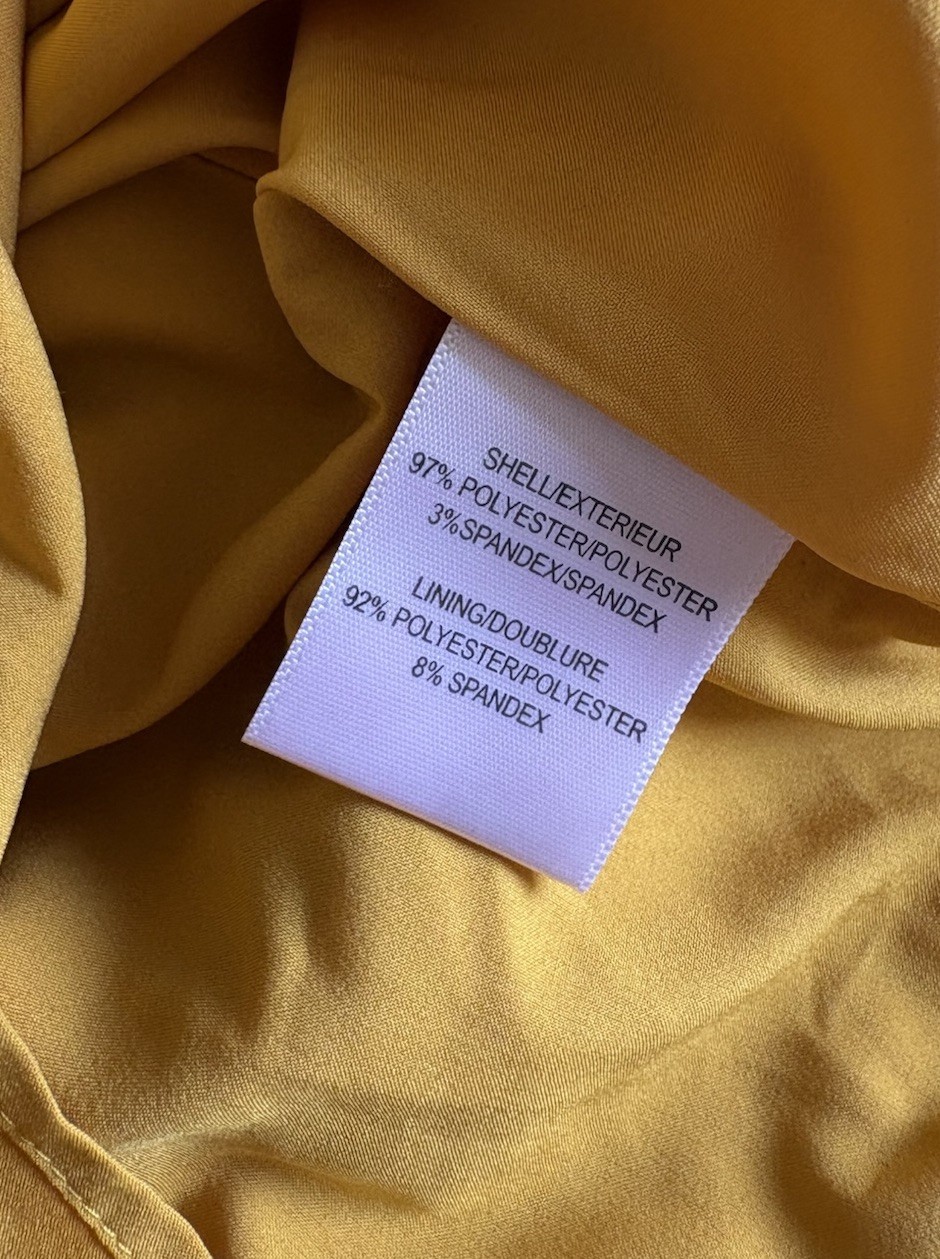 ONE33 Social Jaquard Cutout Long Sleeve Marigold Yellow Mini Dress Sz 6 Aplique