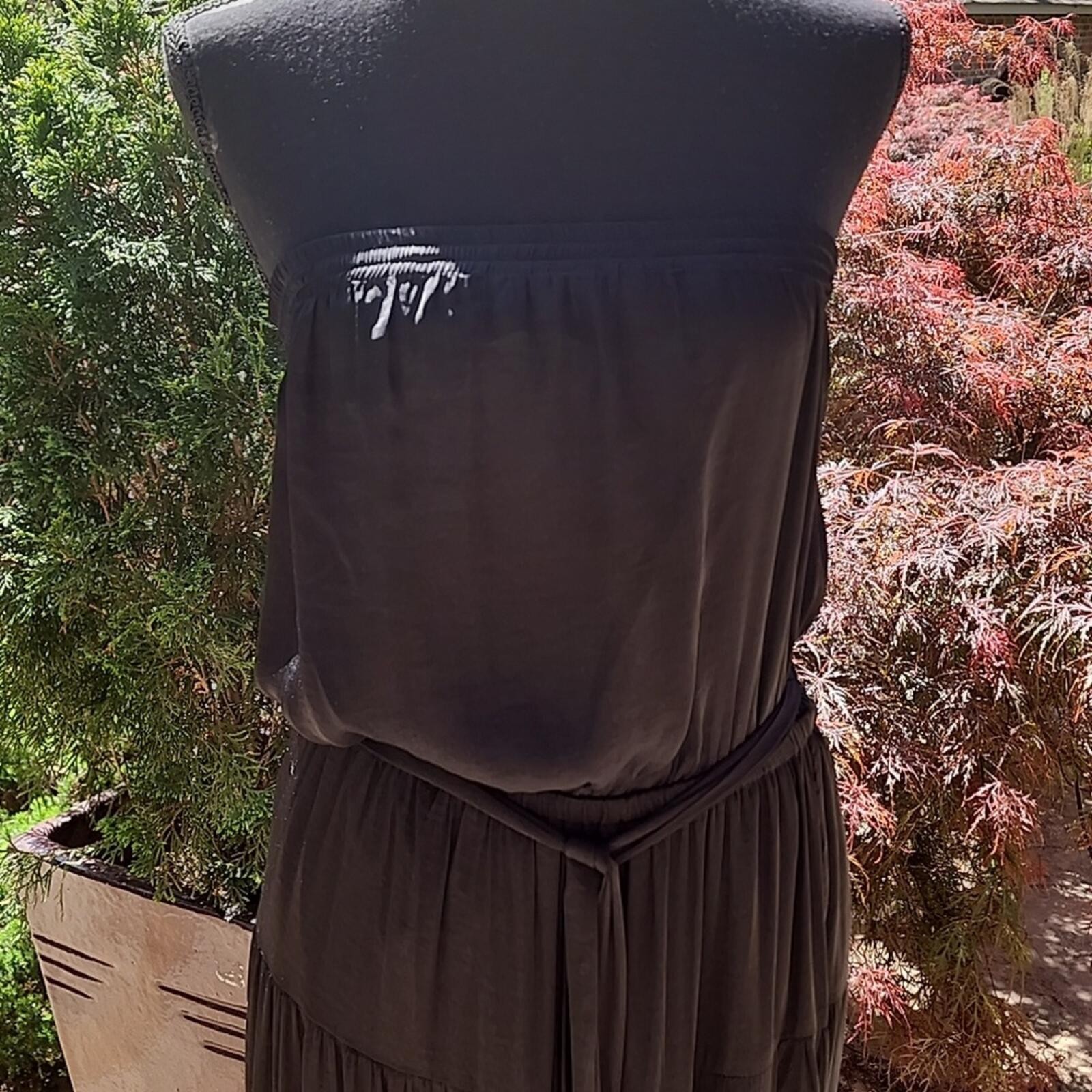 NWT Tiered Maxi Black Strapless Dress Naked Zebra Medium