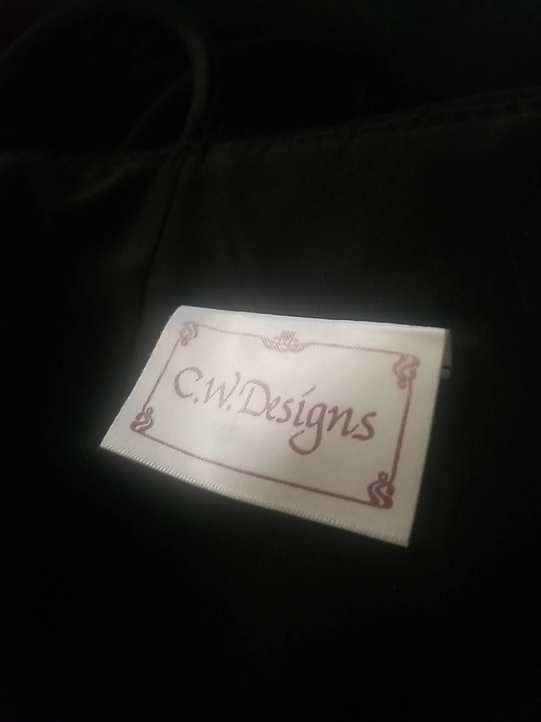 C.W. Designs Black Chiffon Mini Party Dress Junior Girls Size L