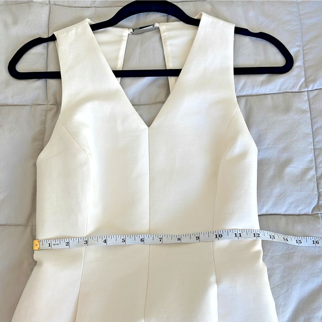 Halston Heritage Ivory Sleeveless A-Line Silk Blend Dress Women’s 0 Cocktail